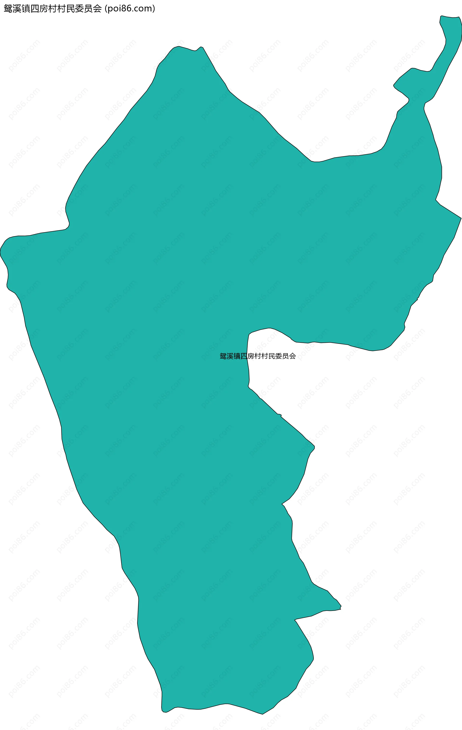 鸳溪镇四房村村民委员会边界地图