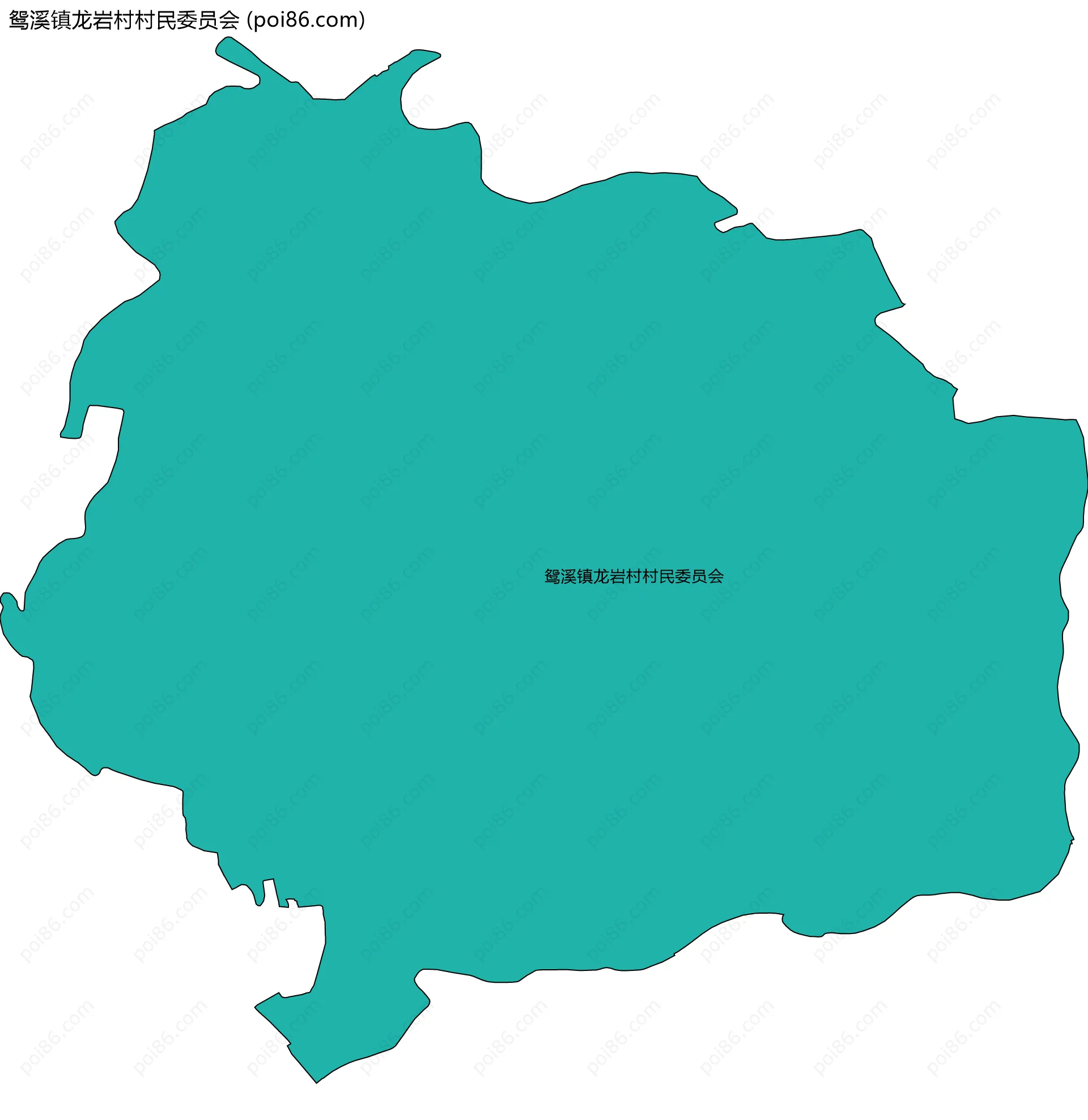 鸳溪镇龙岩村村民委员会边界地图