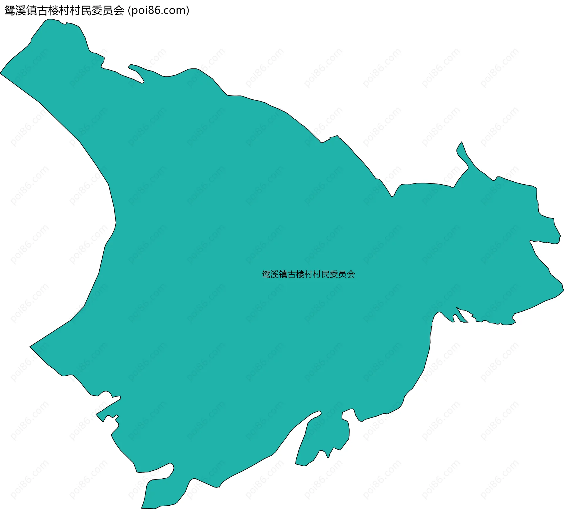 鸳溪镇古楼村村民委员会边界地图