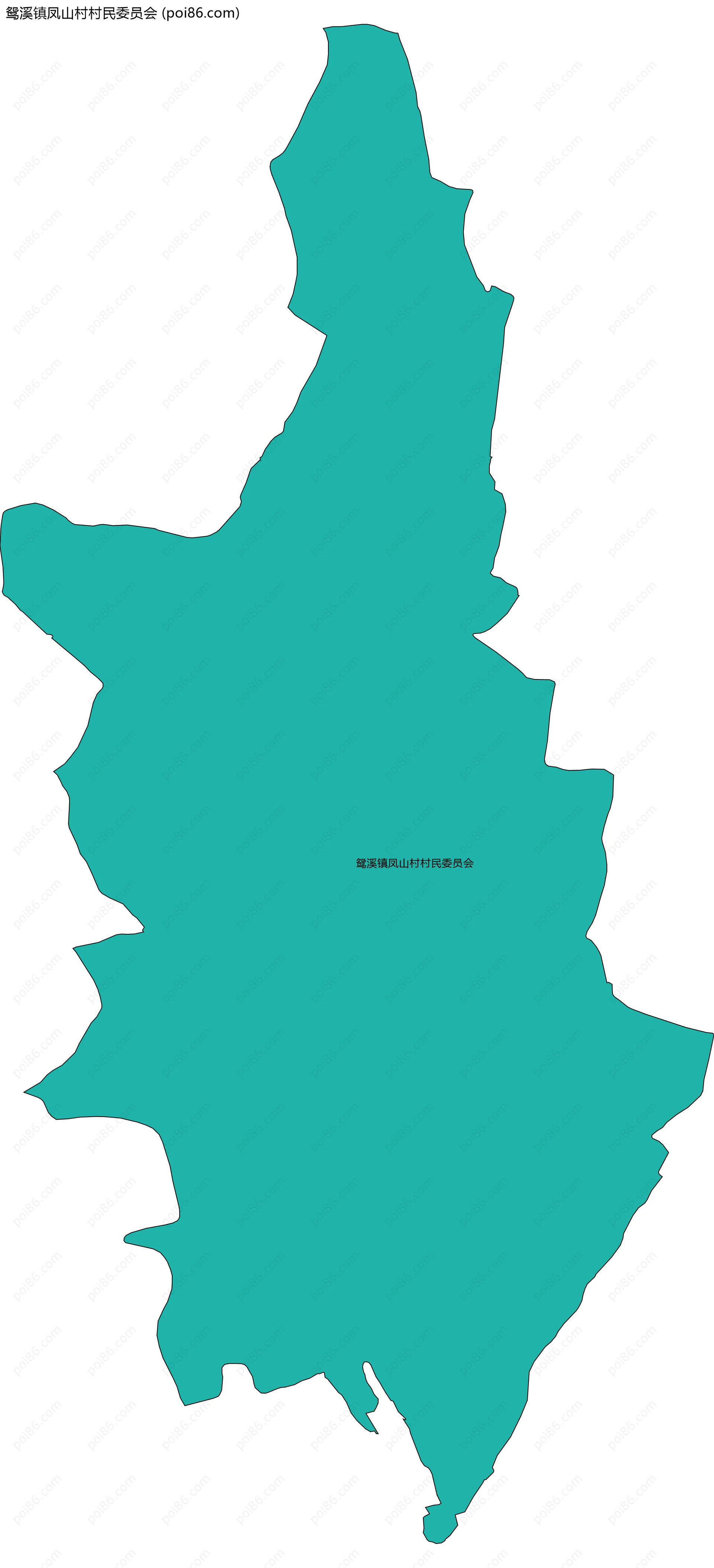 鸳溪镇凤山村村民委员会边界地图