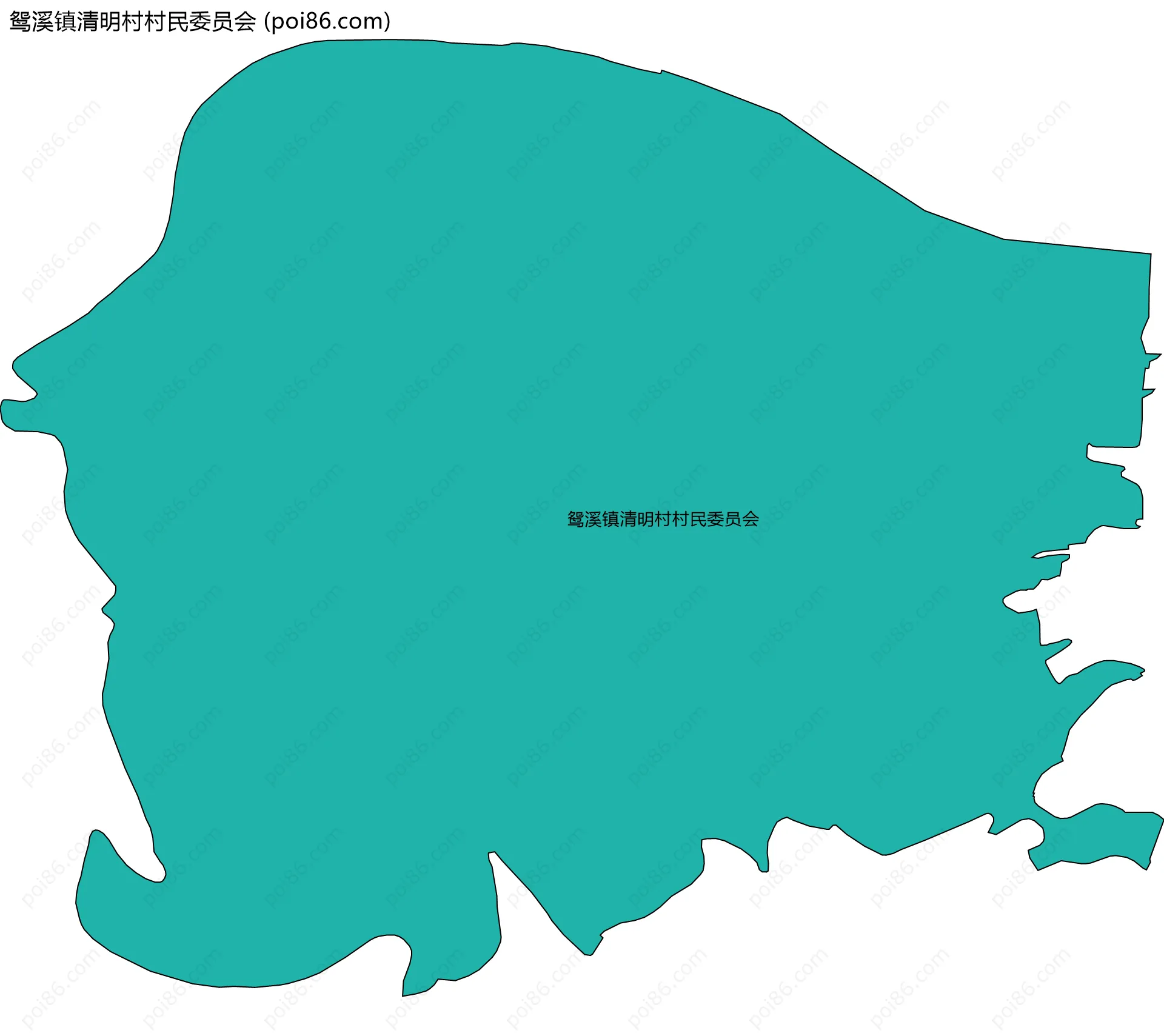 鸳溪镇清明村村民委员会边界地图