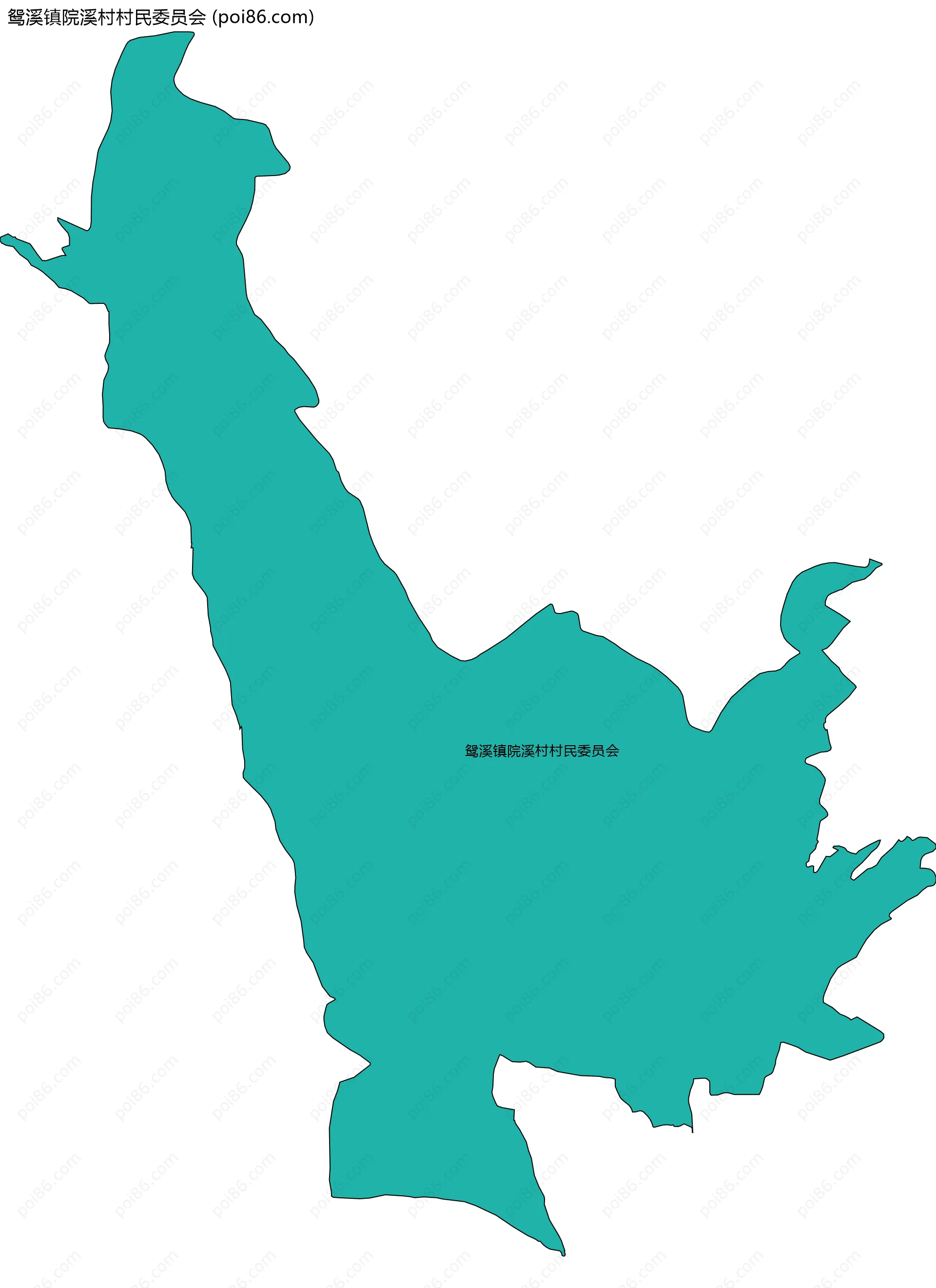 鸳溪镇院溪村村民委员会边界地图