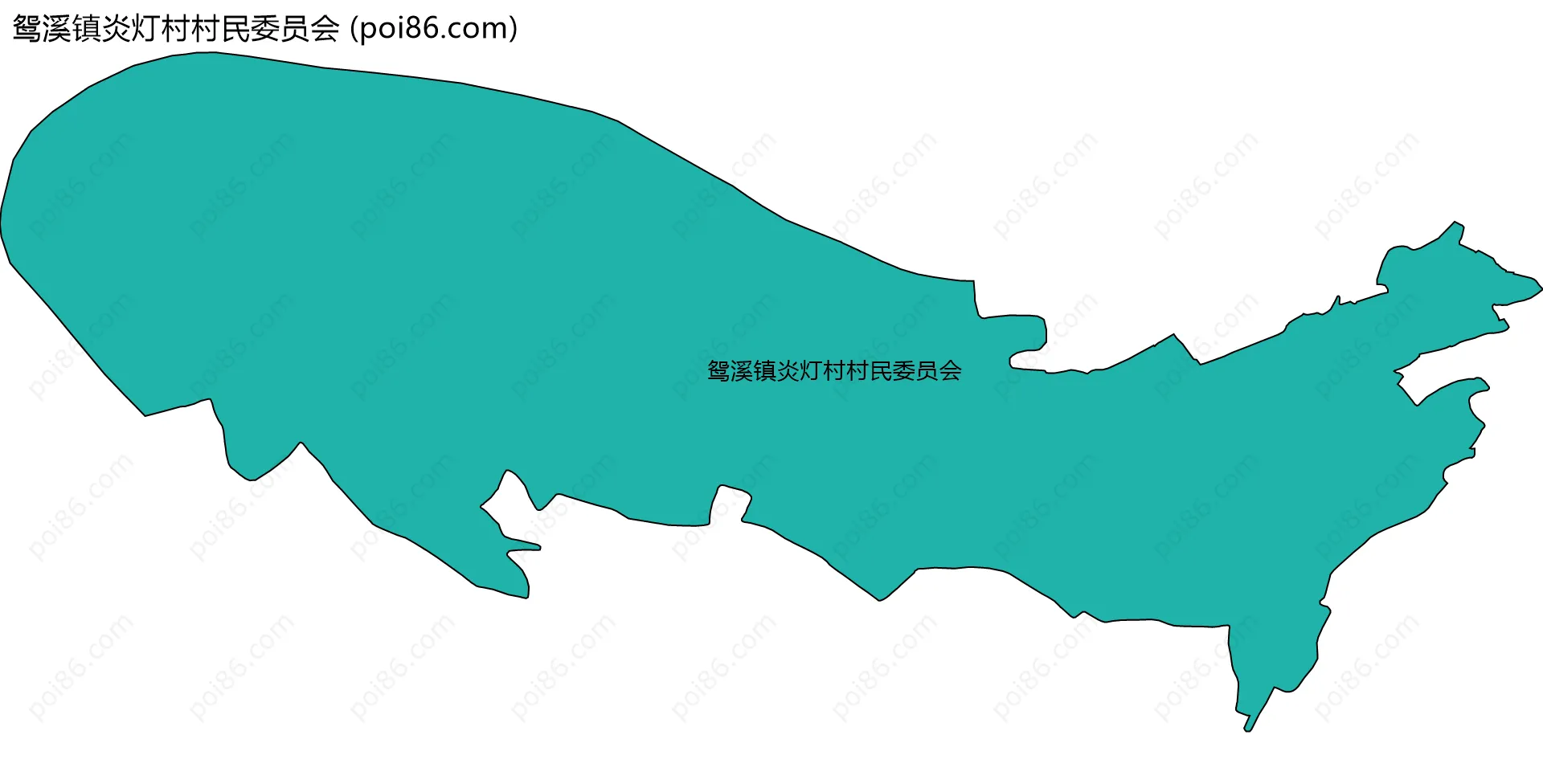 鸳溪镇炎灯村村民委员会边界地图