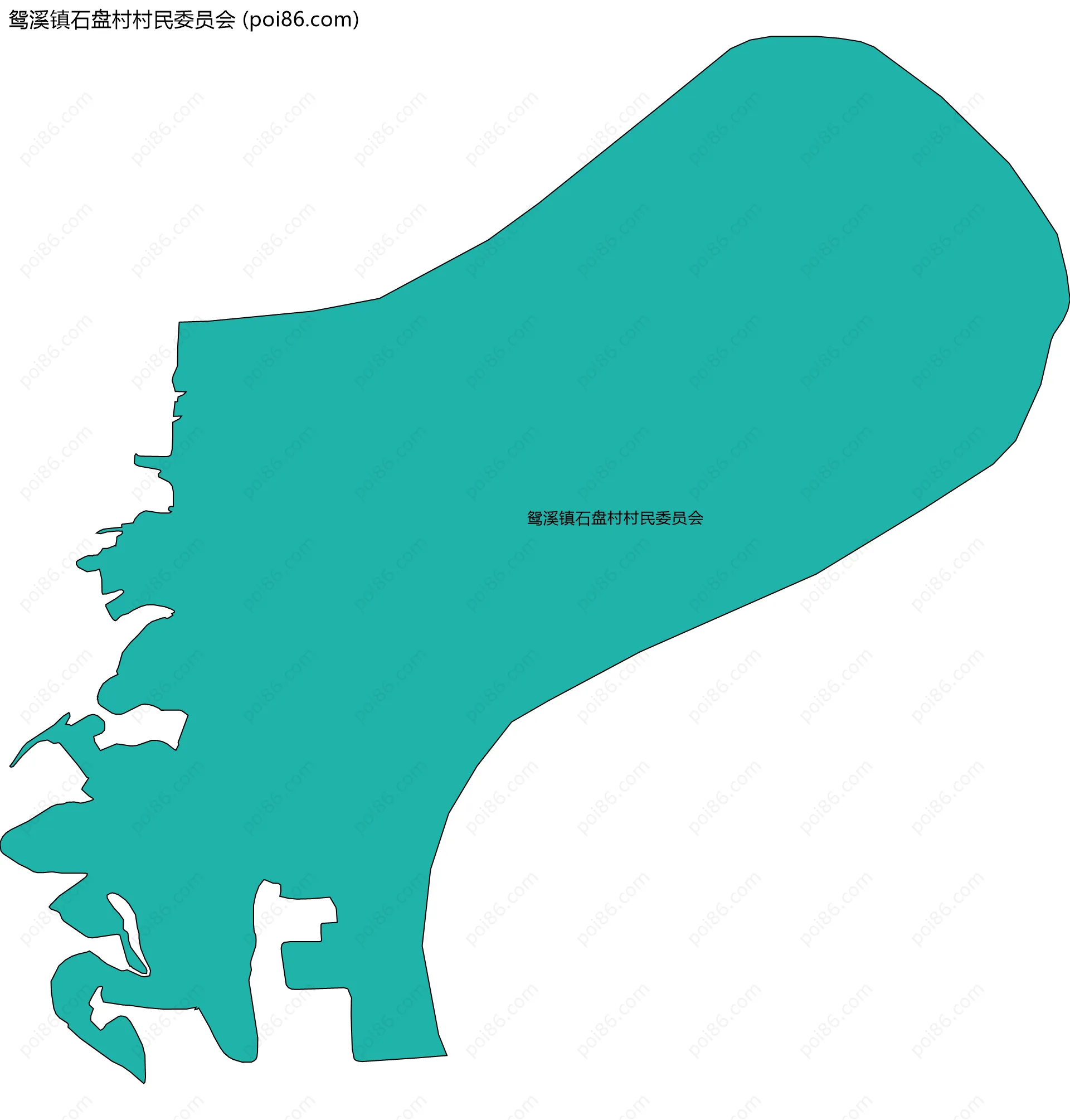 鸳溪镇石盘村村民委员会边界地图