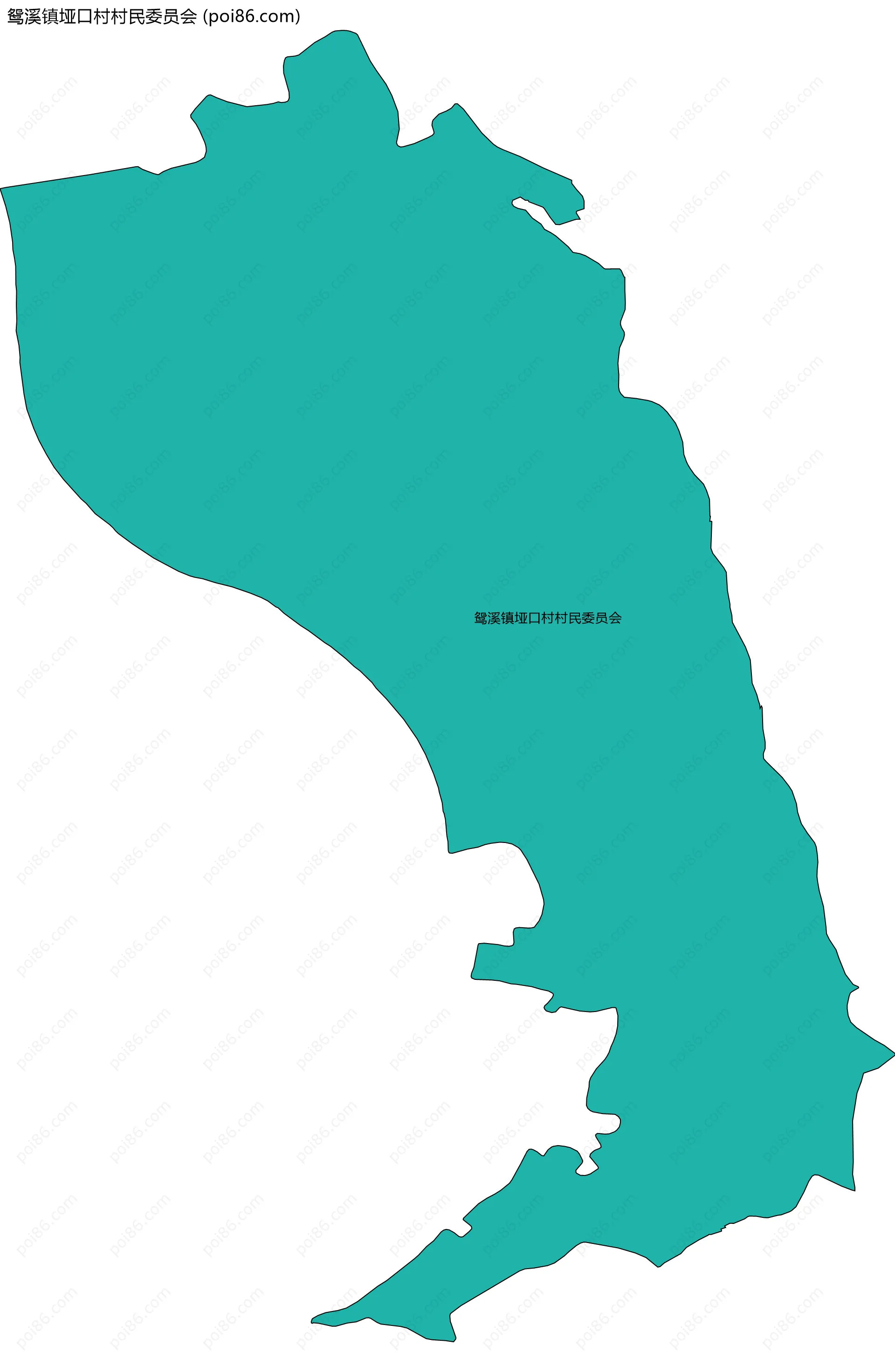 鸳溪镇垭口村村民委员会边界地图