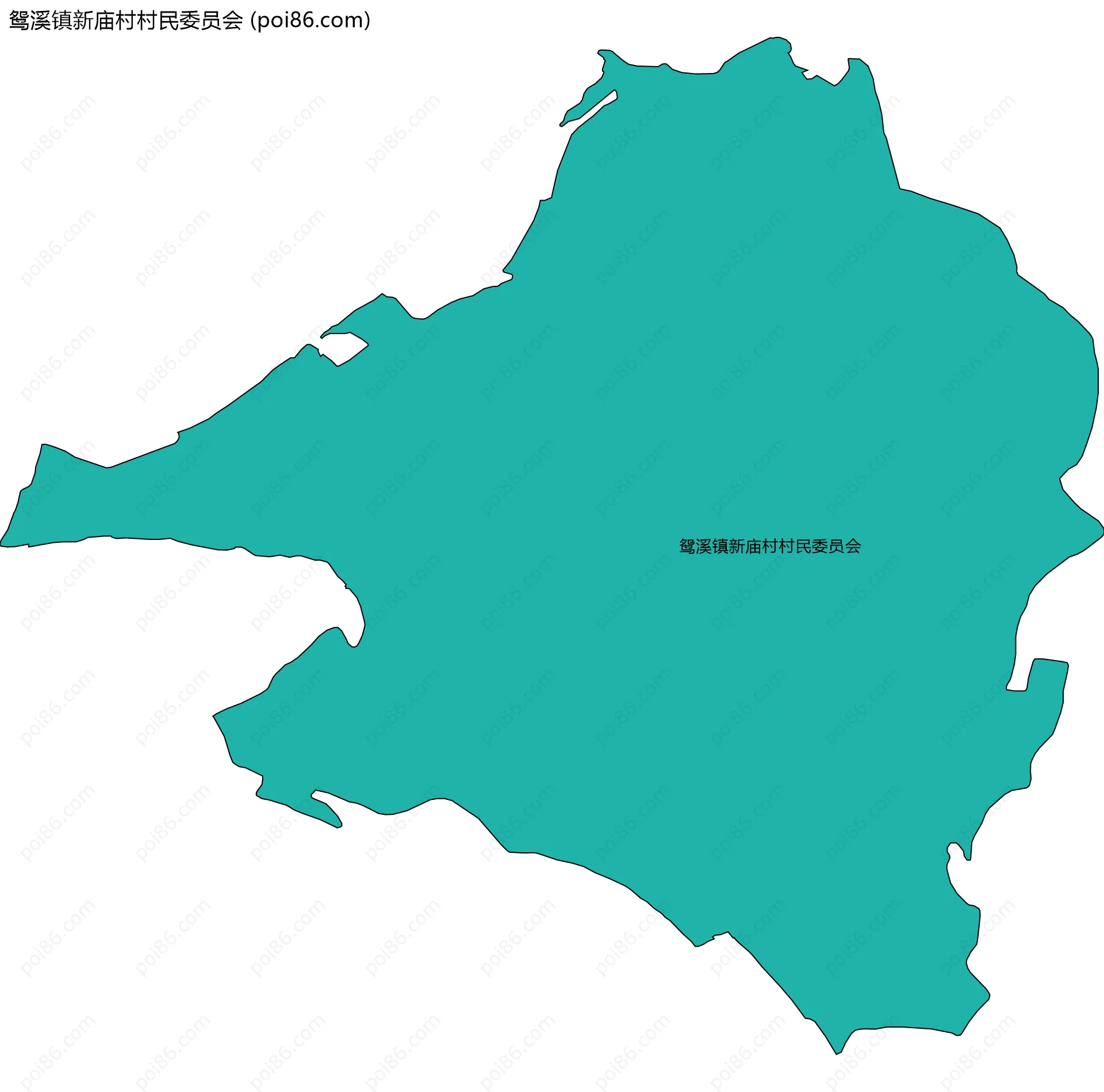 鸳溪镇新庙村村民委员会边界地图