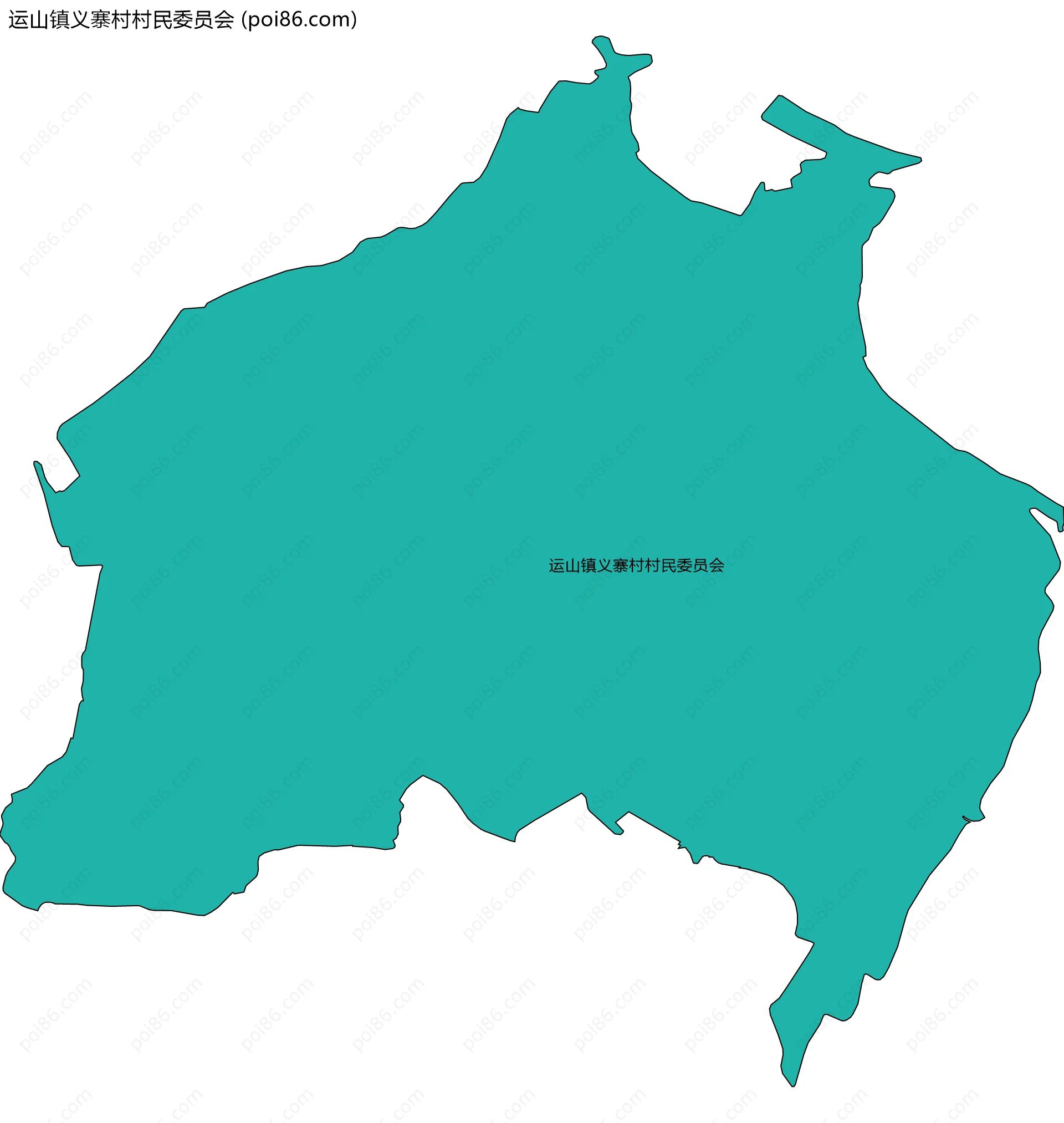 运山镇义寨村村民委员会边界地图