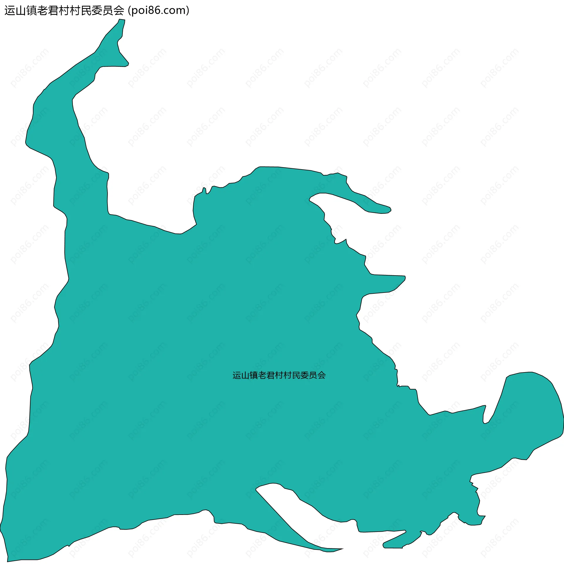 运山镇老君村村民委员会边界地图