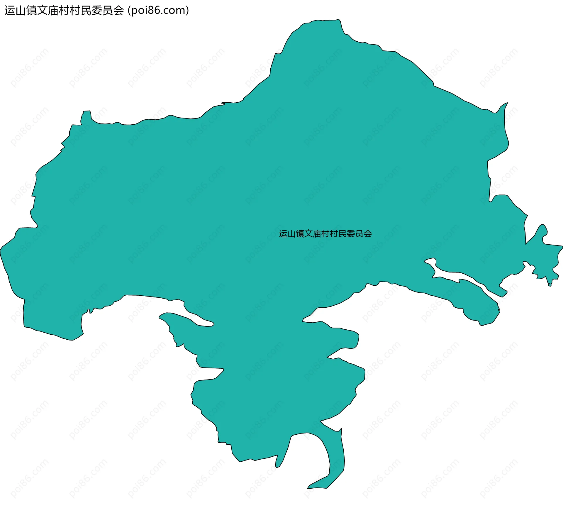 运山镇文庙村村民委员会边界地图