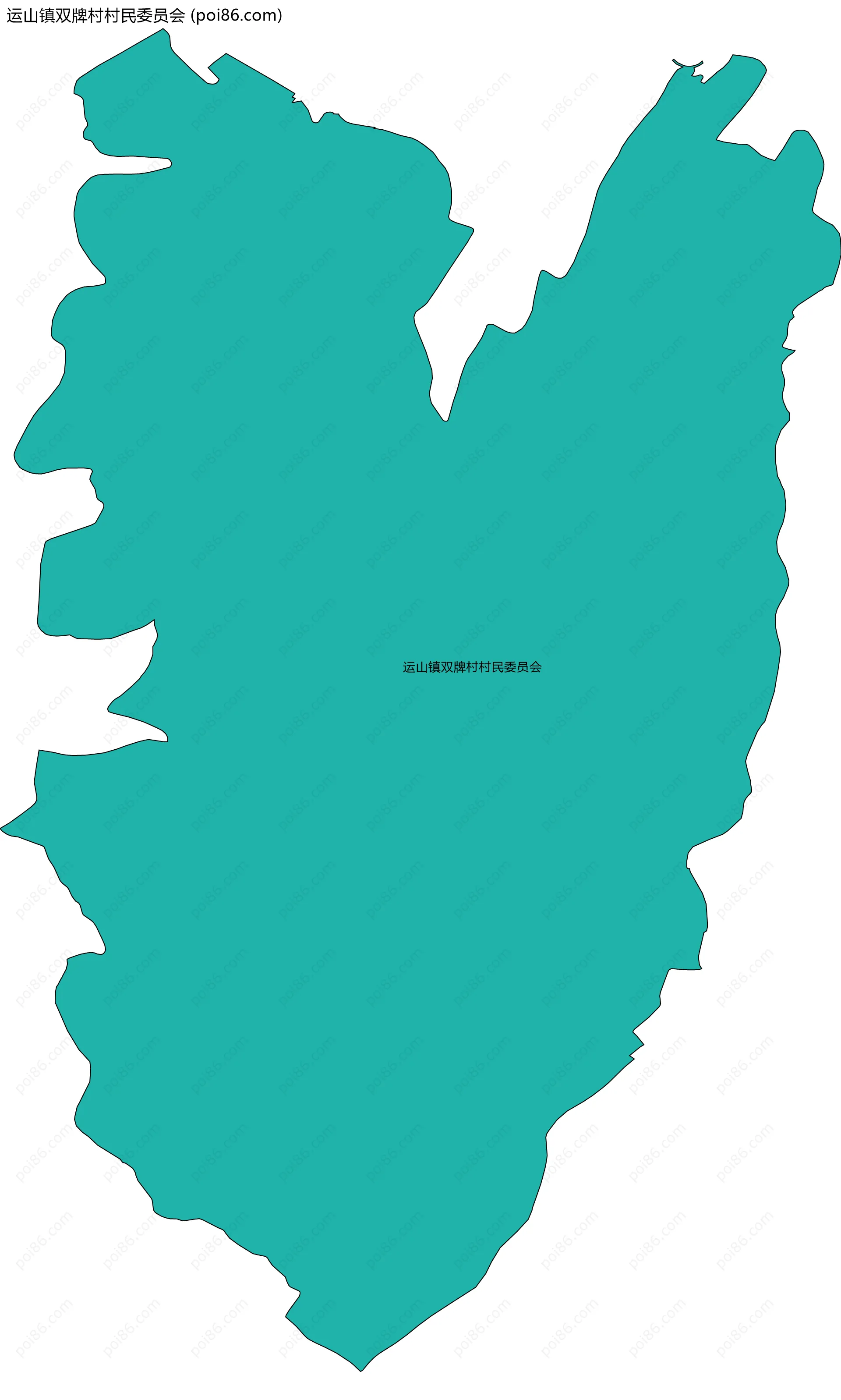 运山镇双牌村村民委员会边界地图