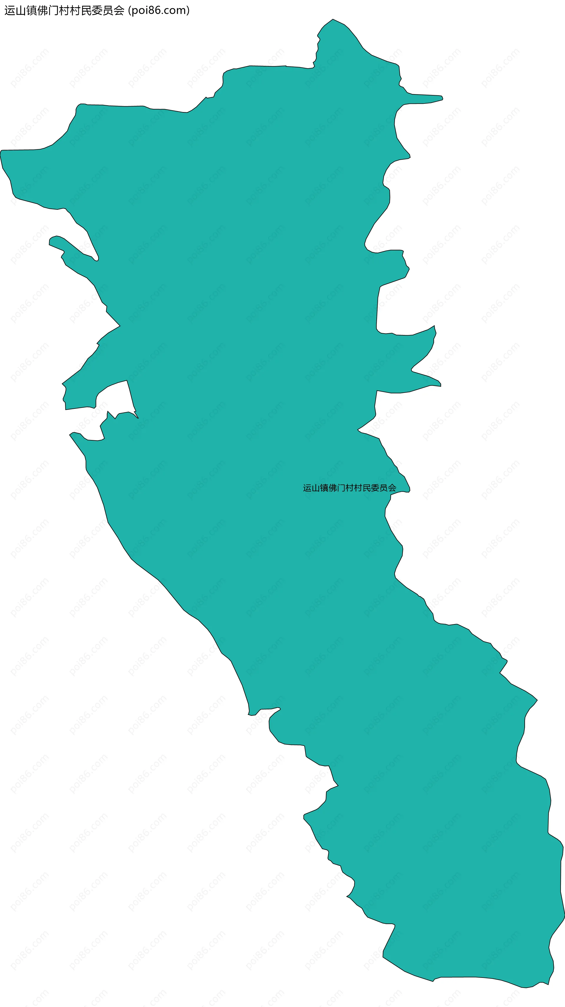 运山镇佛门村村民委员会边界地图