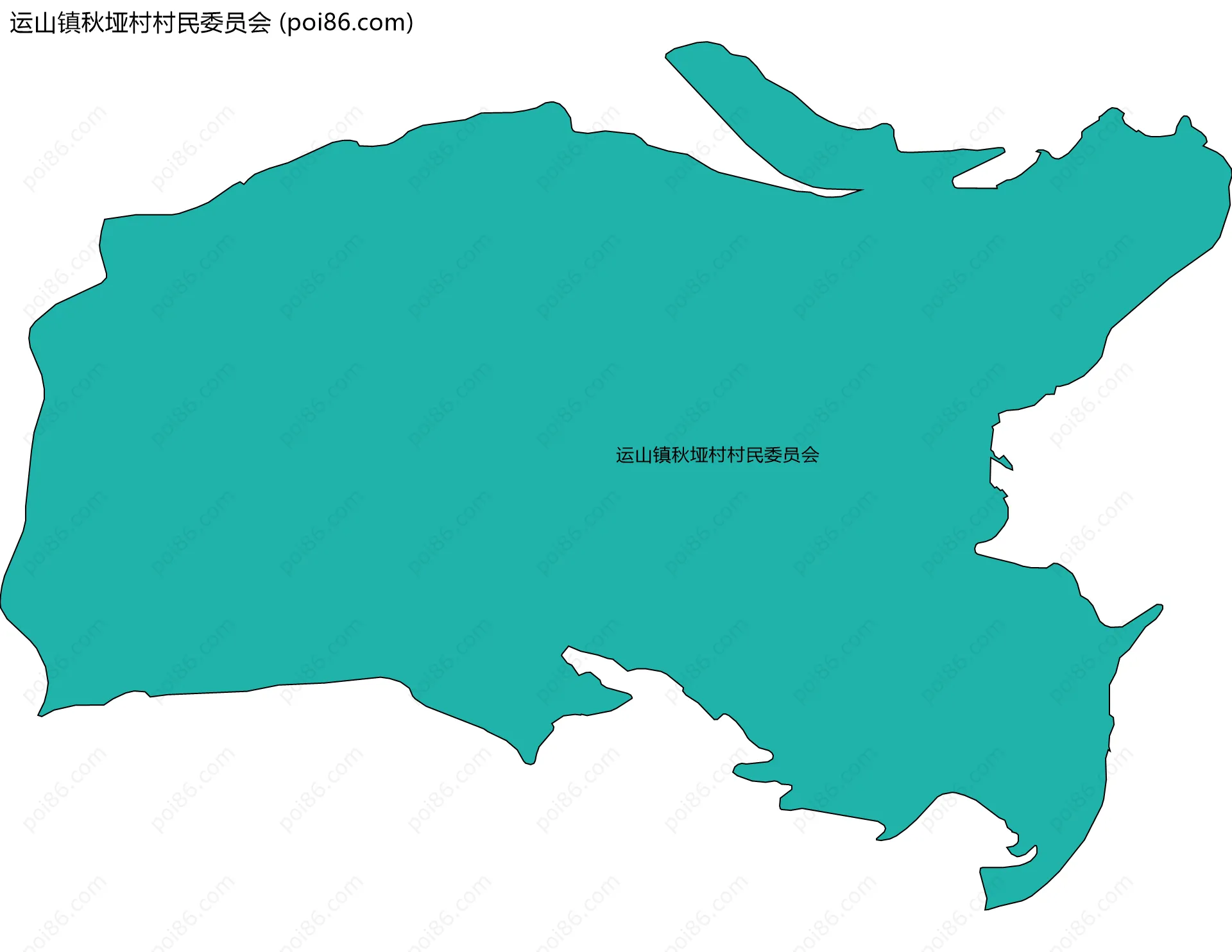 运山镇秋垭村村民委员会边界地图