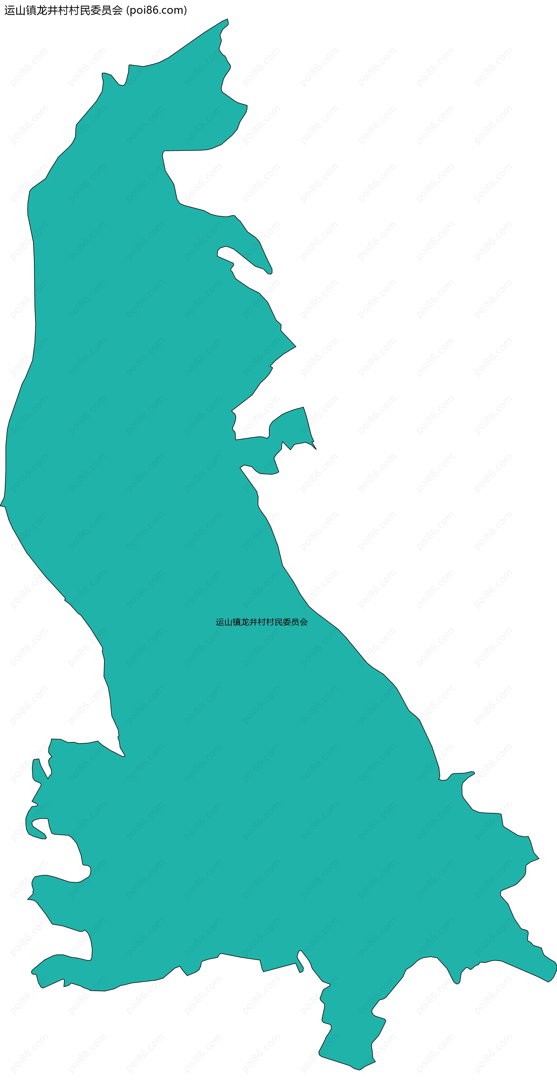 运山镇龙井村村民委员会边界地图