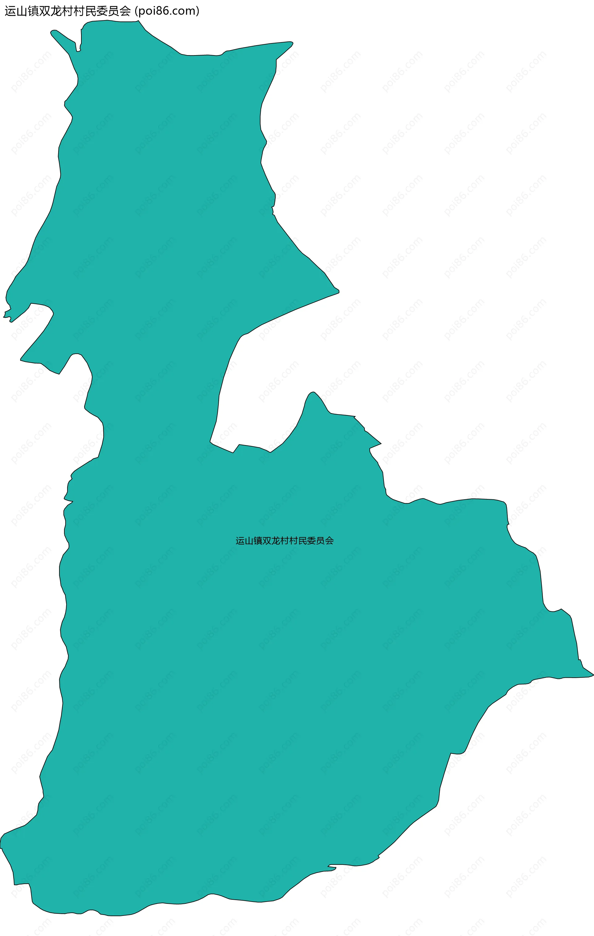 运山镇双龙村村民委员会边界地图