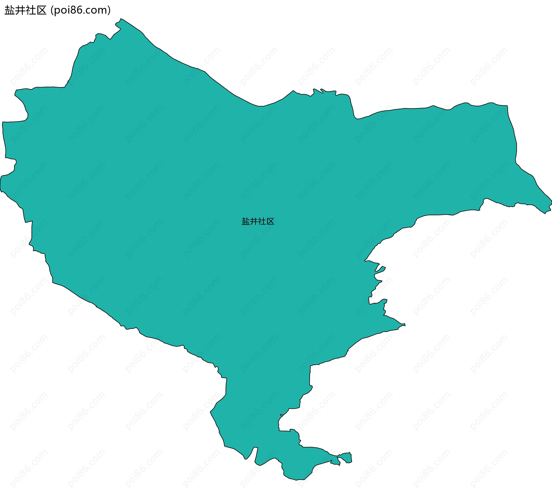 盐井社区边界地图