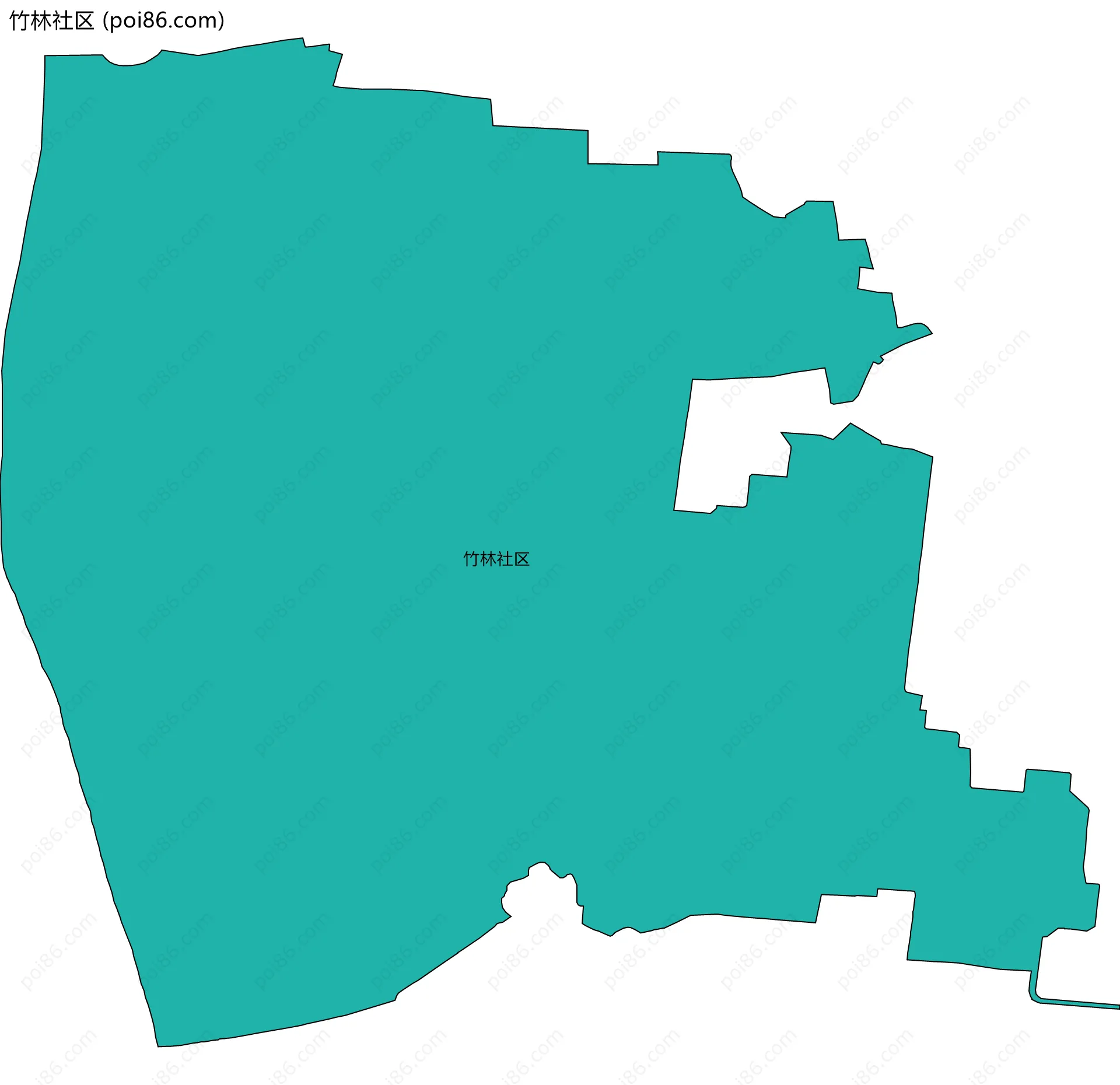 竹林社区边界地图