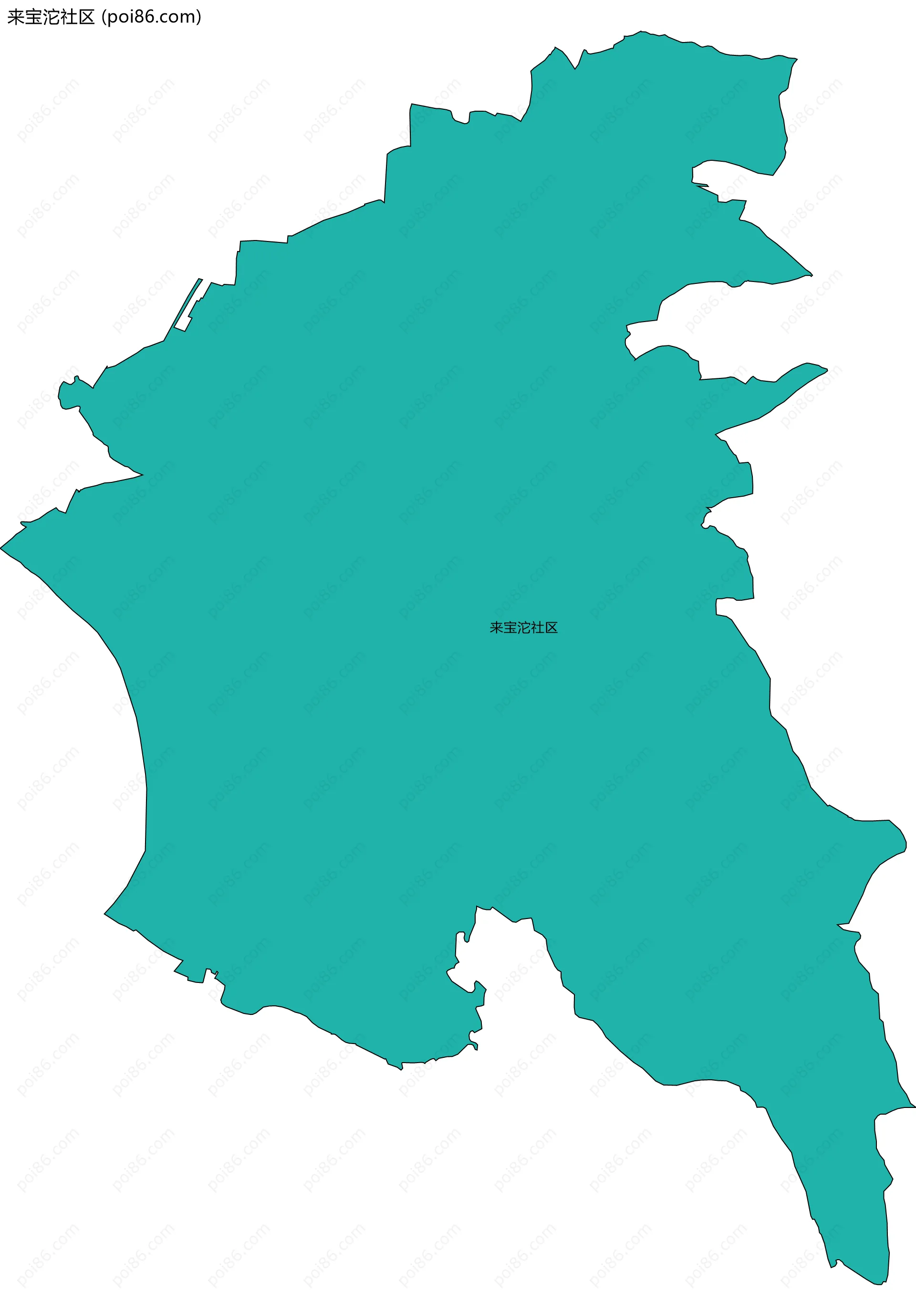 来宝沱社区边界地图