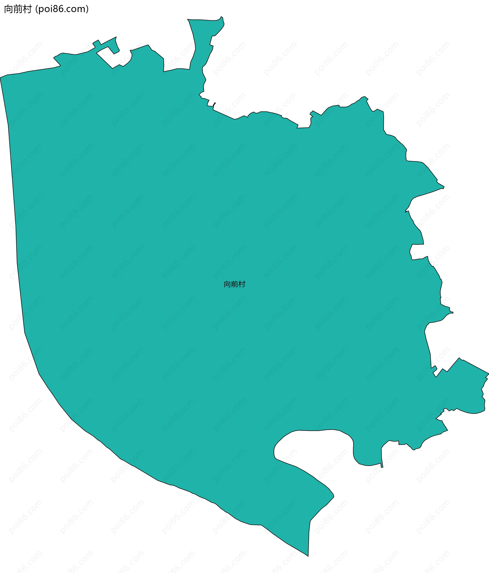 向前村边界地图