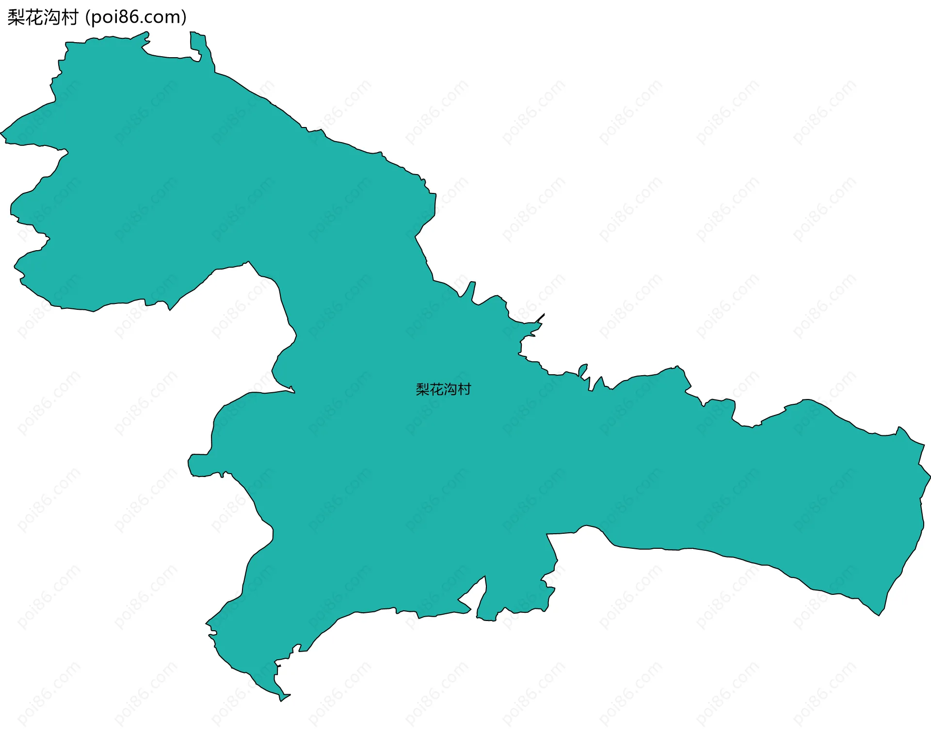 梨花沟村边界地图