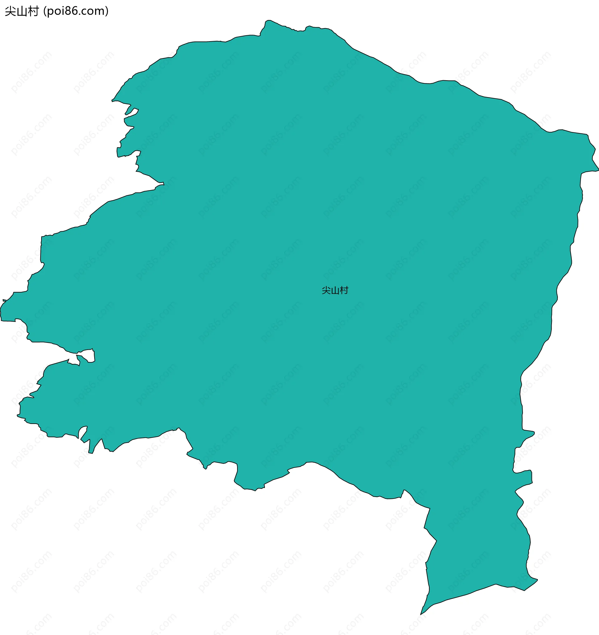 尖山村边界地图