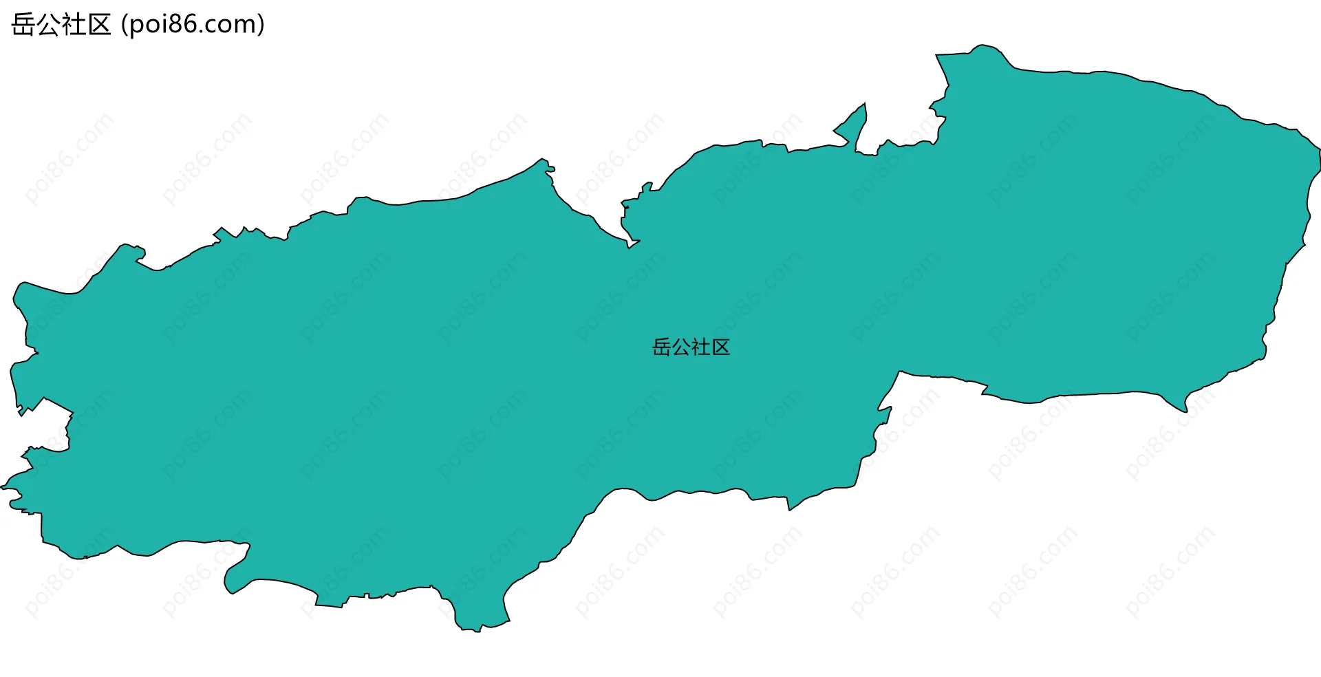 岳公社区边界地图