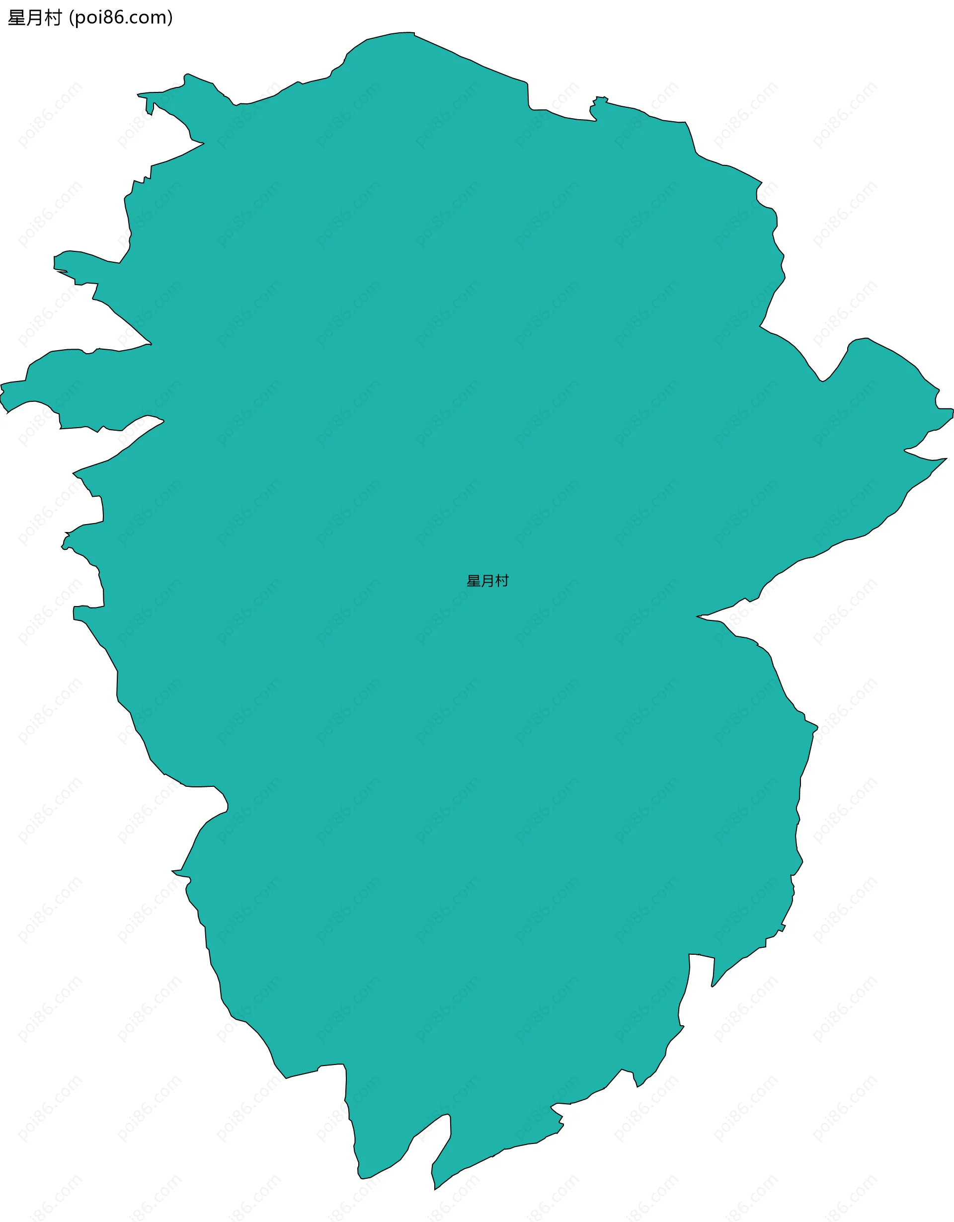 星月村边界地图