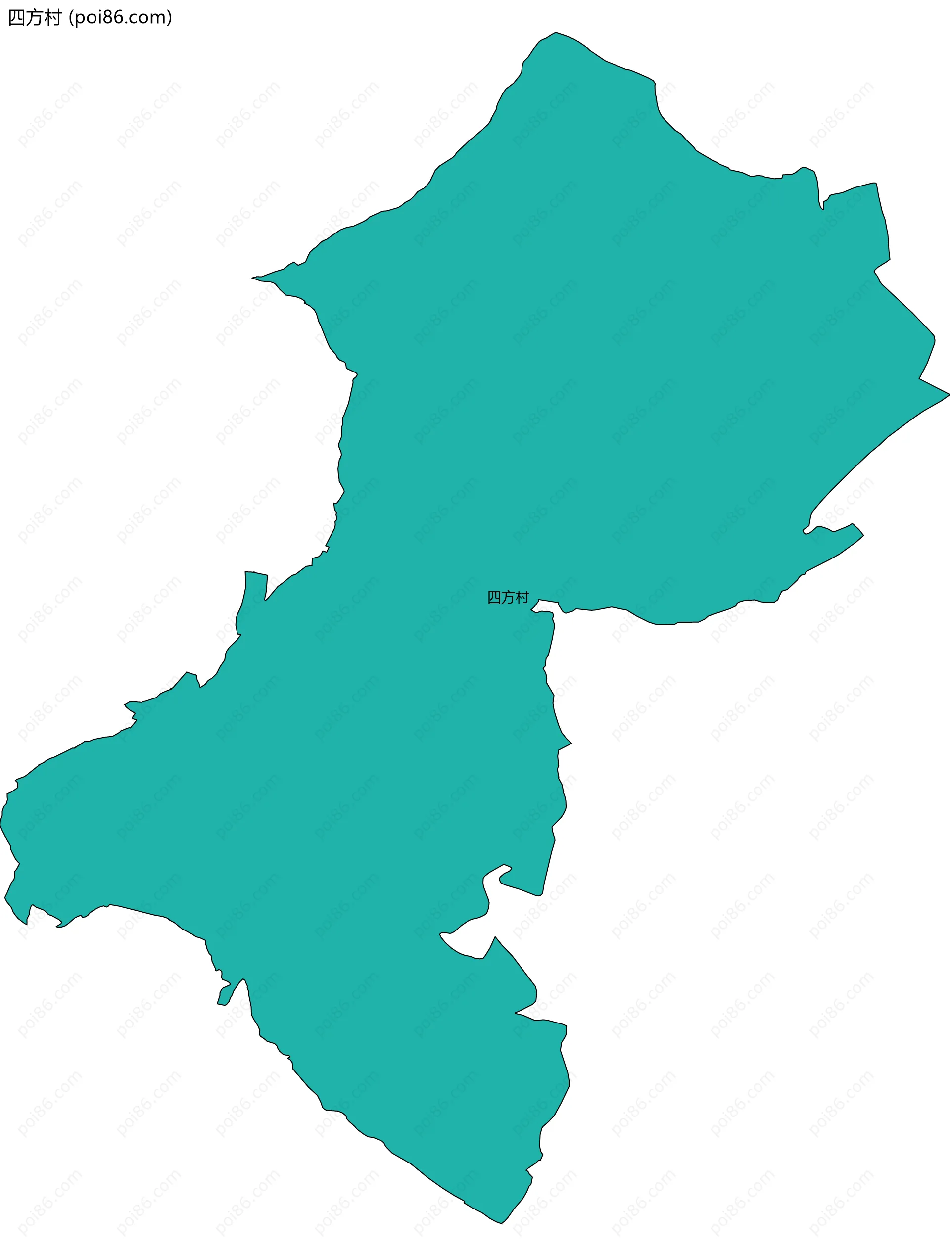 四方村边界地图