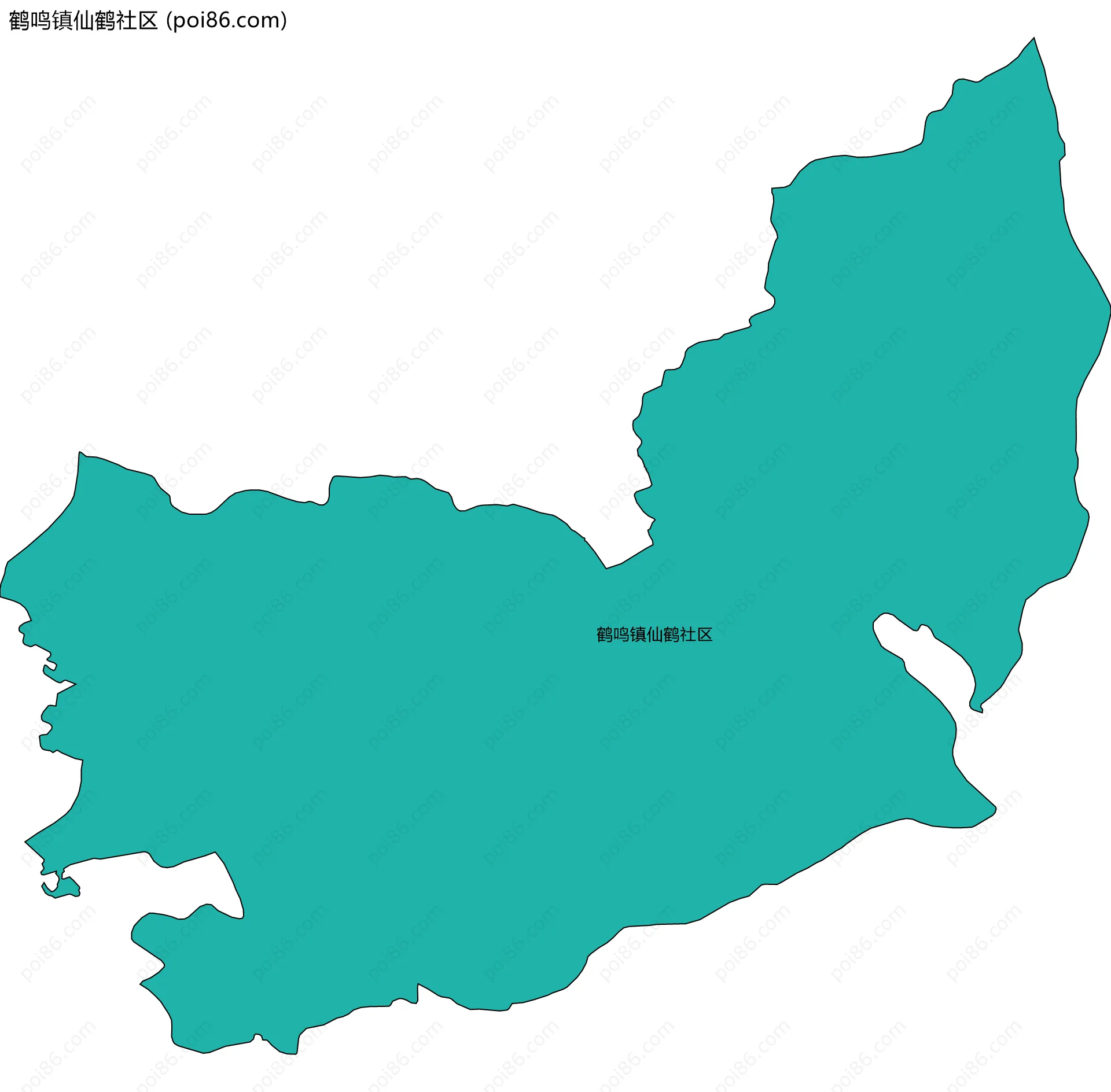 鹤鸣镇仙鹤社区边界地图