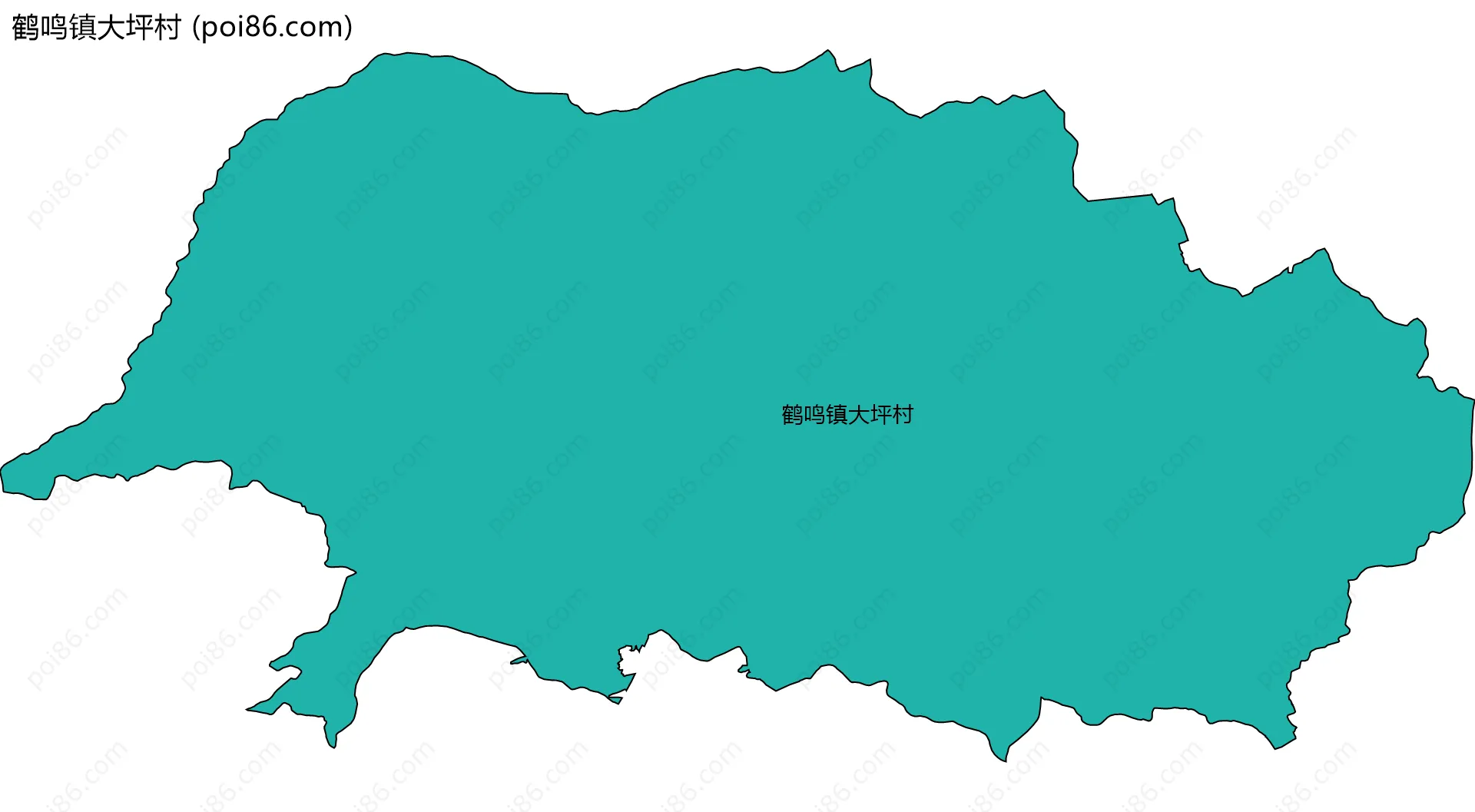 鹤鸣镇大坪村边界地图