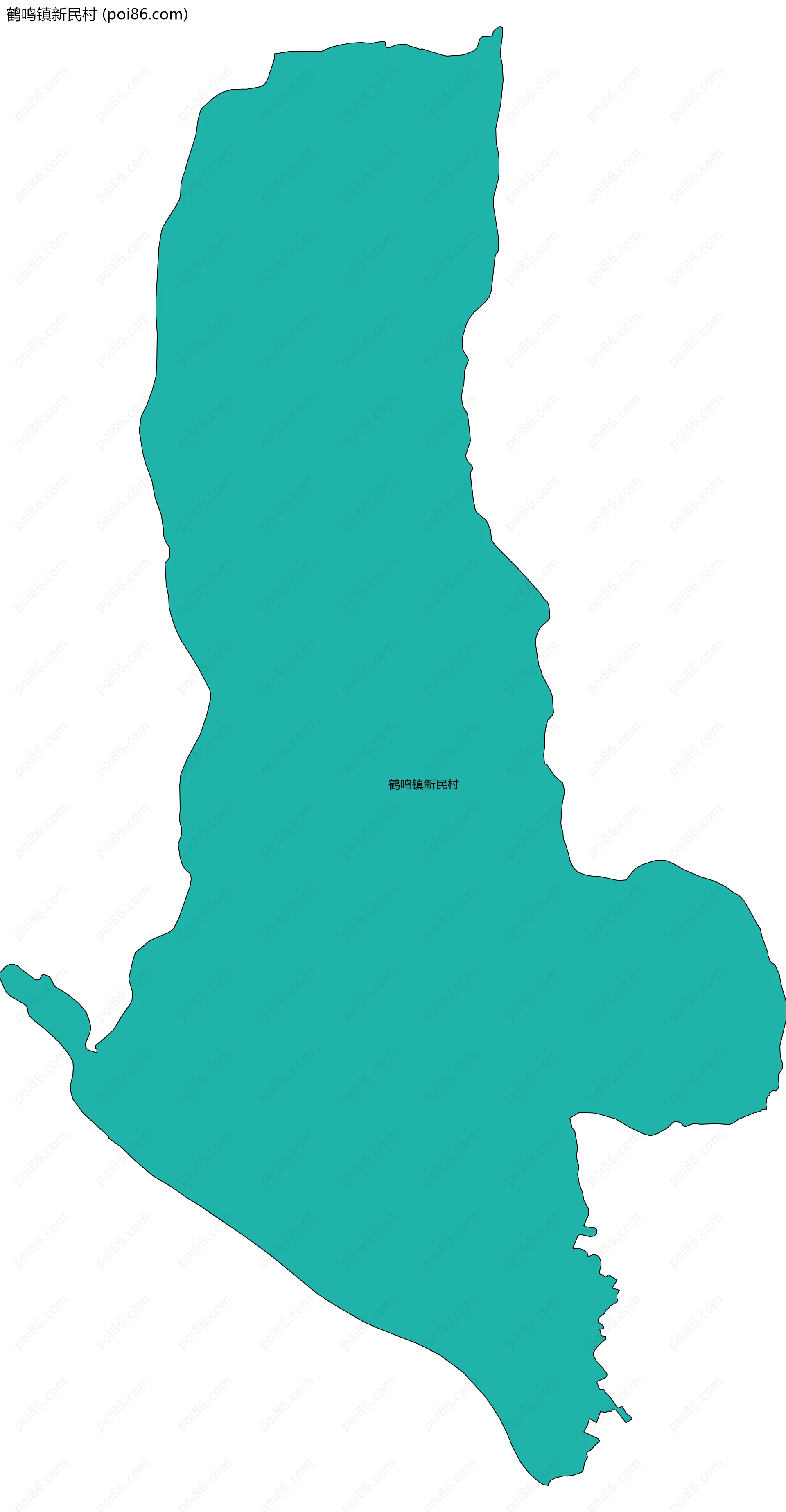 鹤鸣镇新民村边界地图