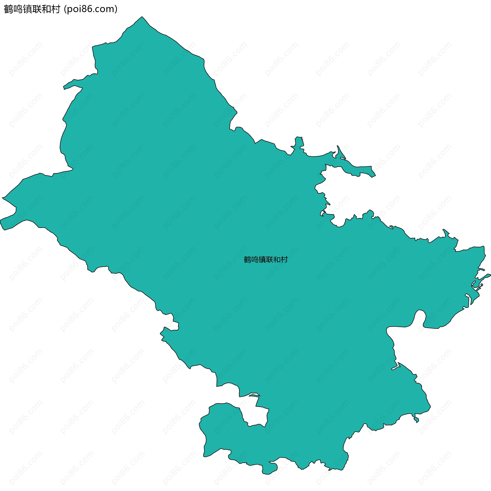 鹤鸣镇联和村边界地图