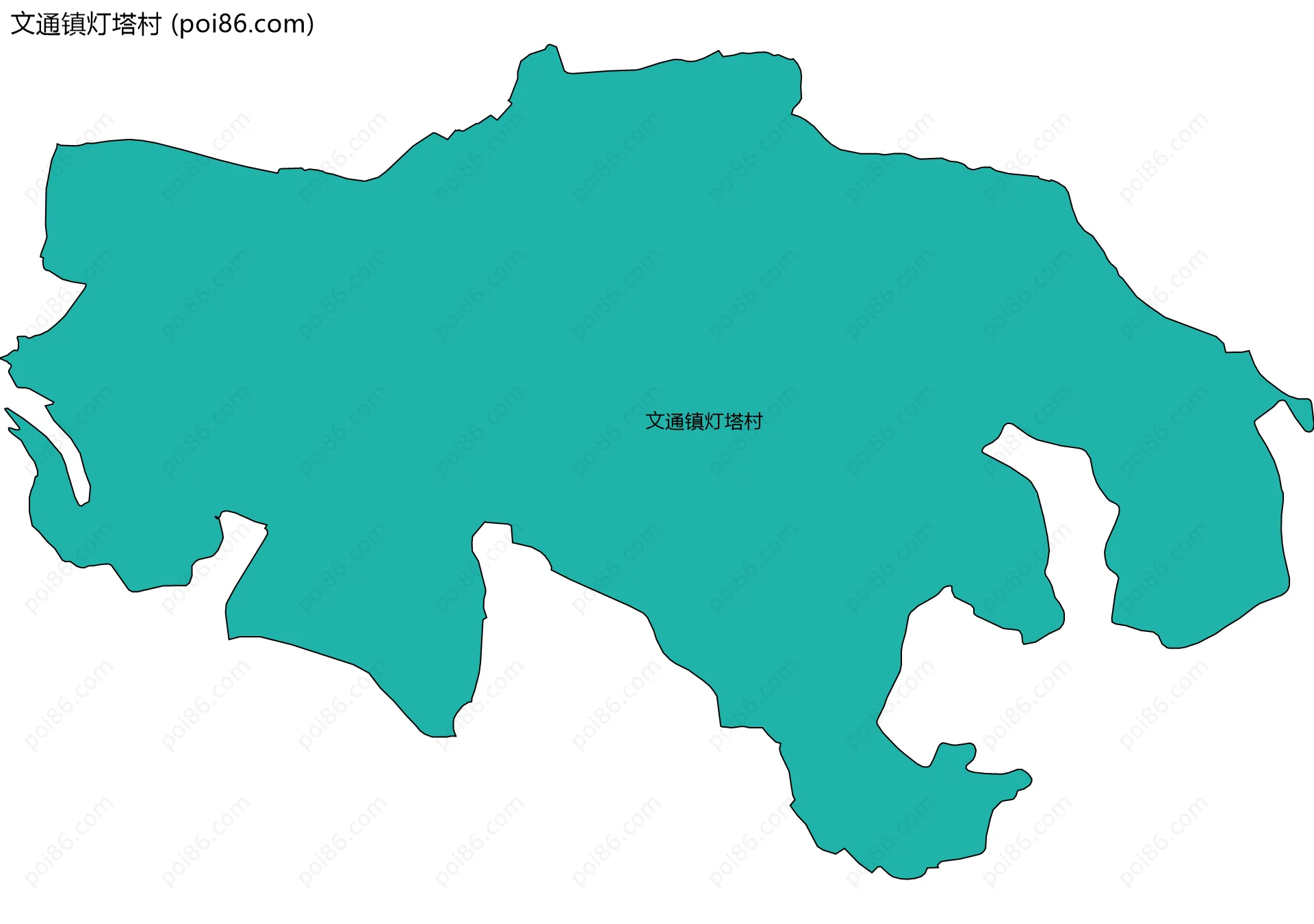 文通镇灯塔村边界地图