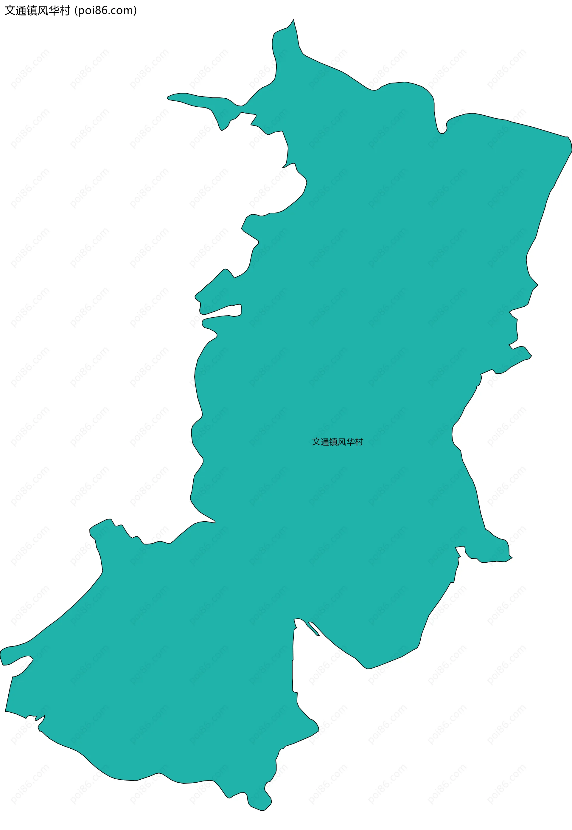 文通镇风华村边界地图