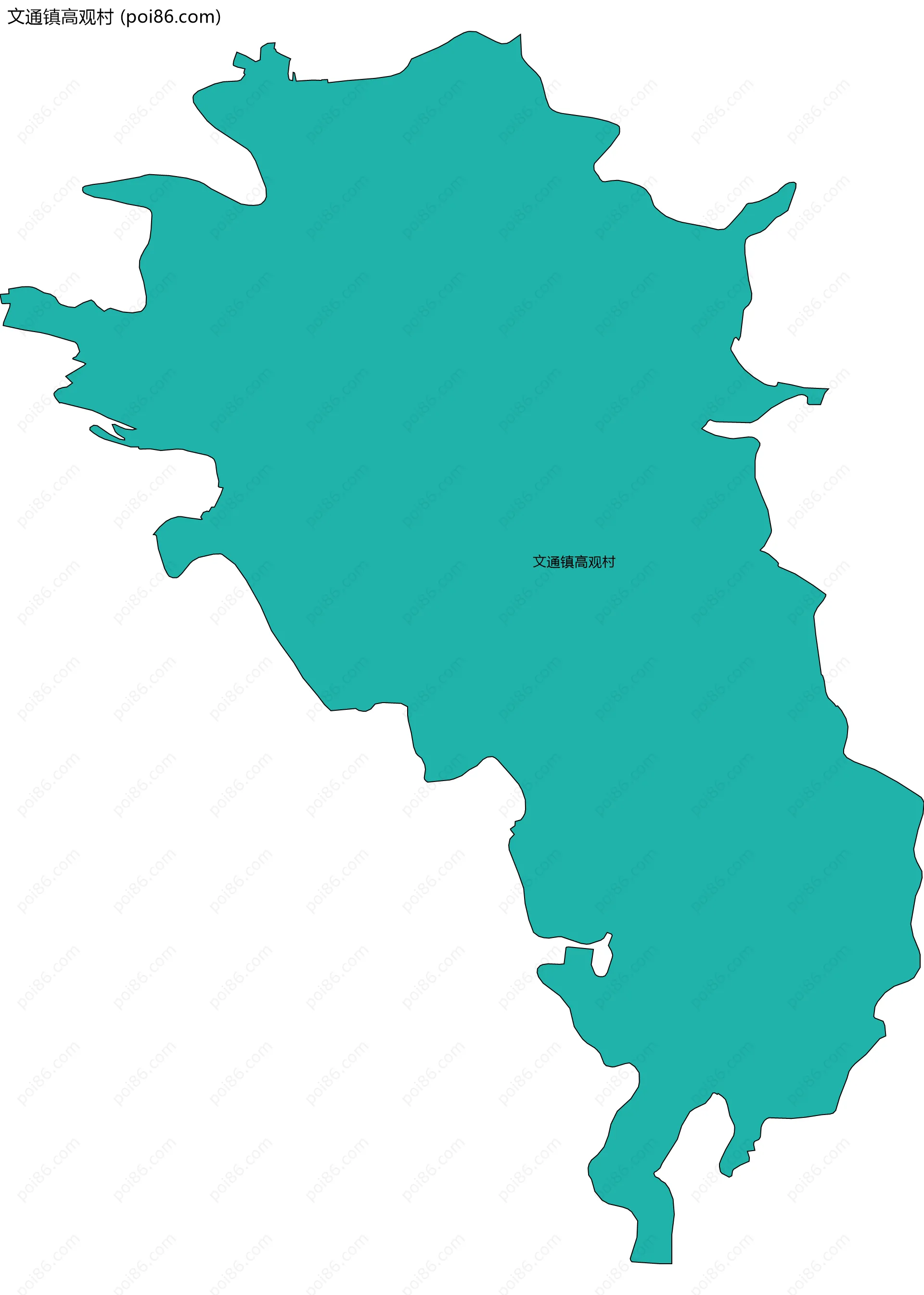 文通镇高观村边界地图