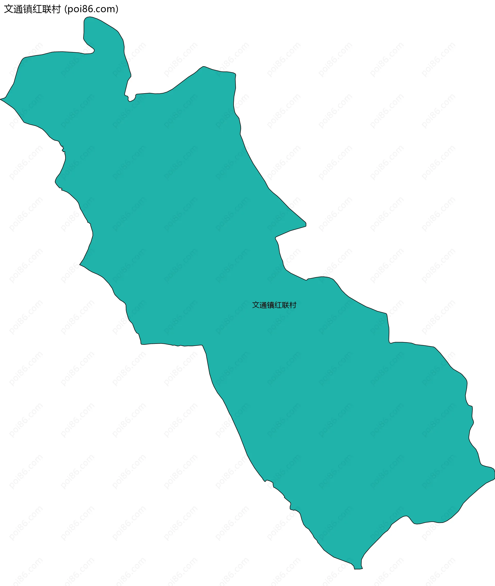 文通镇红联村边界地图
