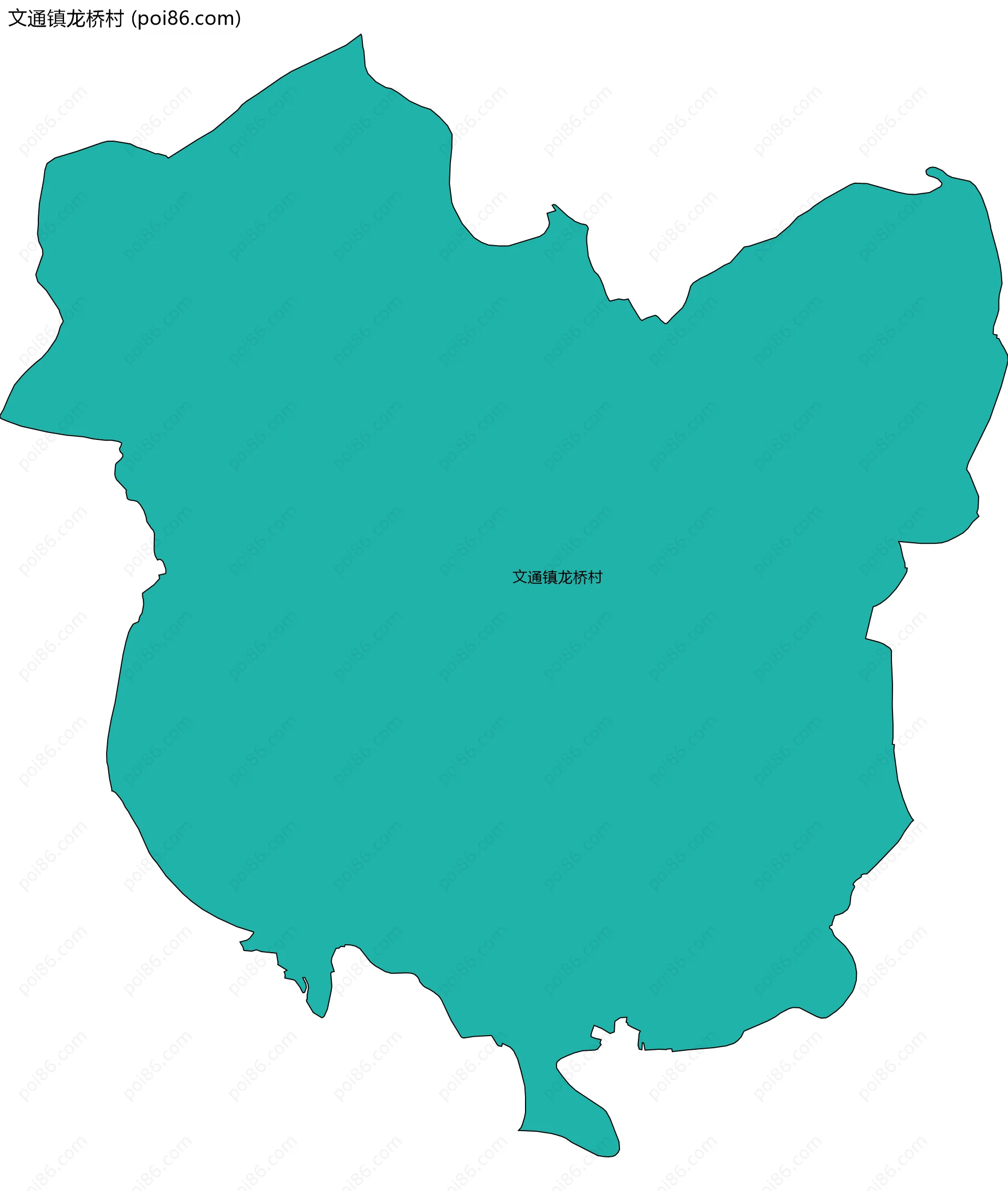 文通镇龙桥村边界地图