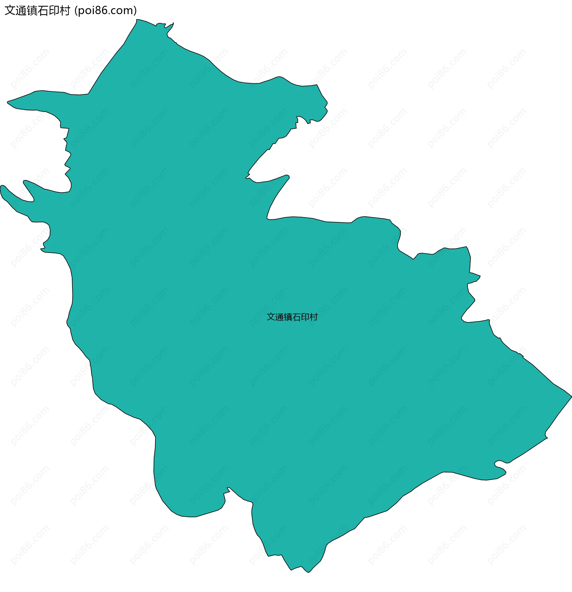 文通镇石印村边界地图