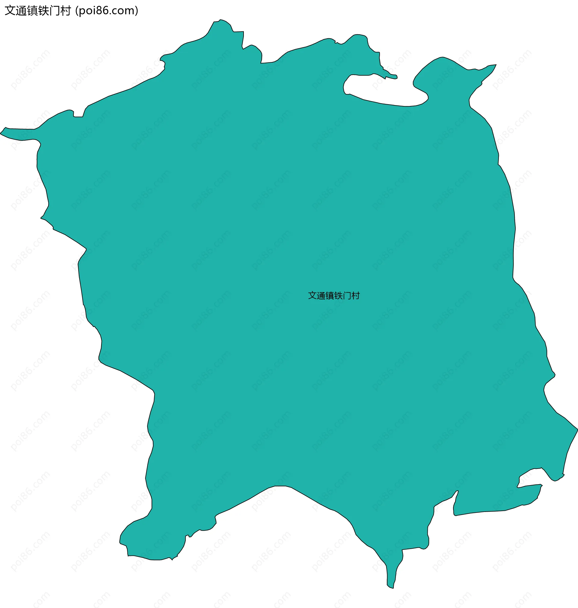 文通镇铁门村边界地图