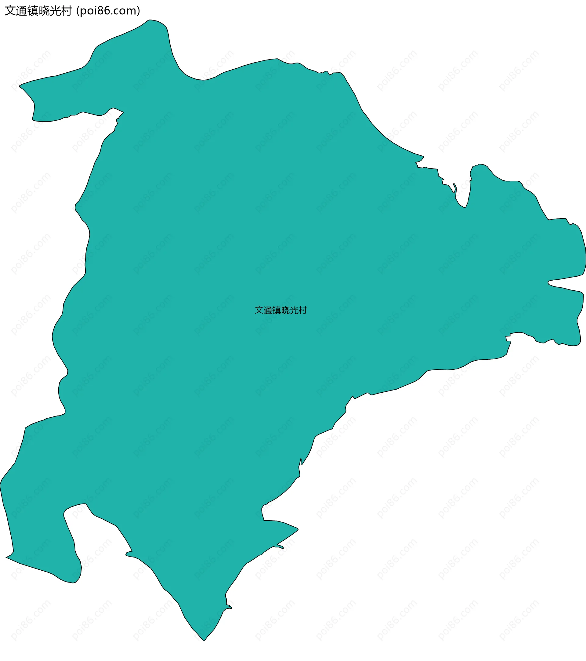 文通镇晓光村边界地图