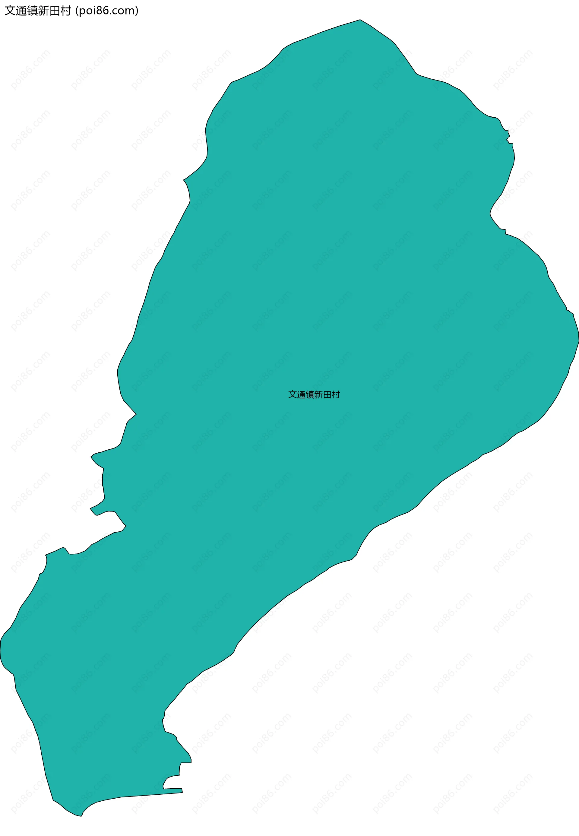 文通镇新田村边界地图