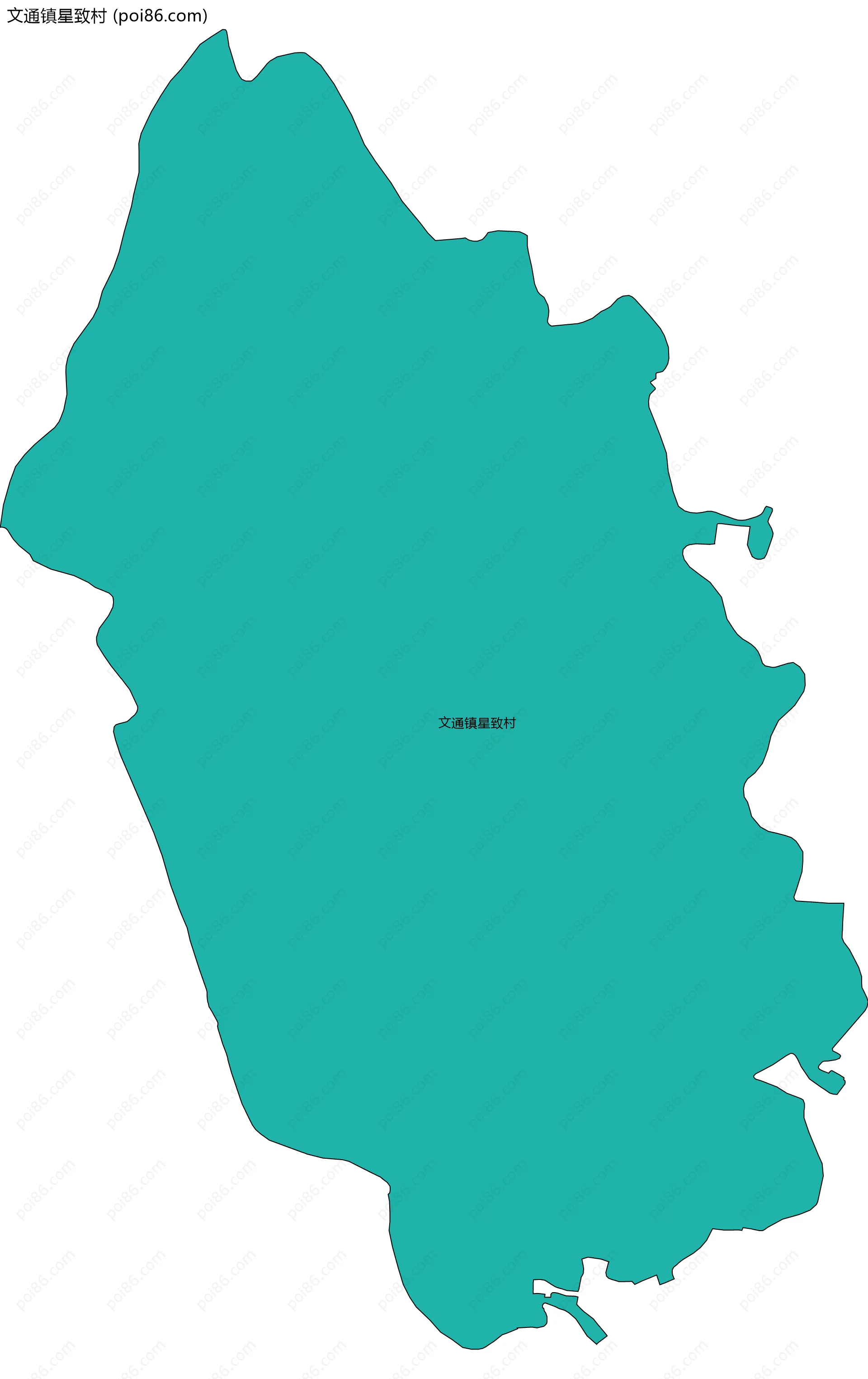 文通镇星致村边界地图