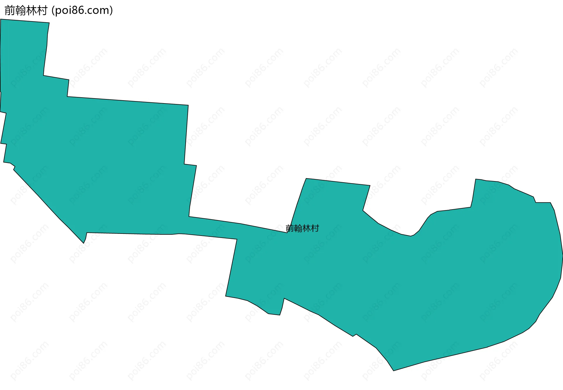 前翰林村边界地图