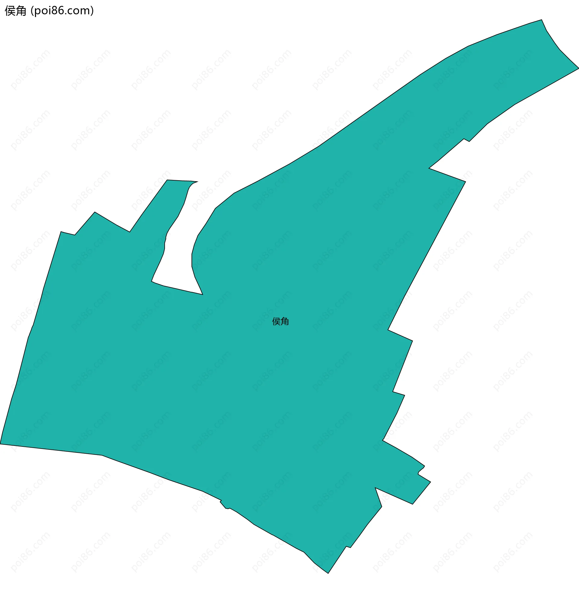 侯角边界地图