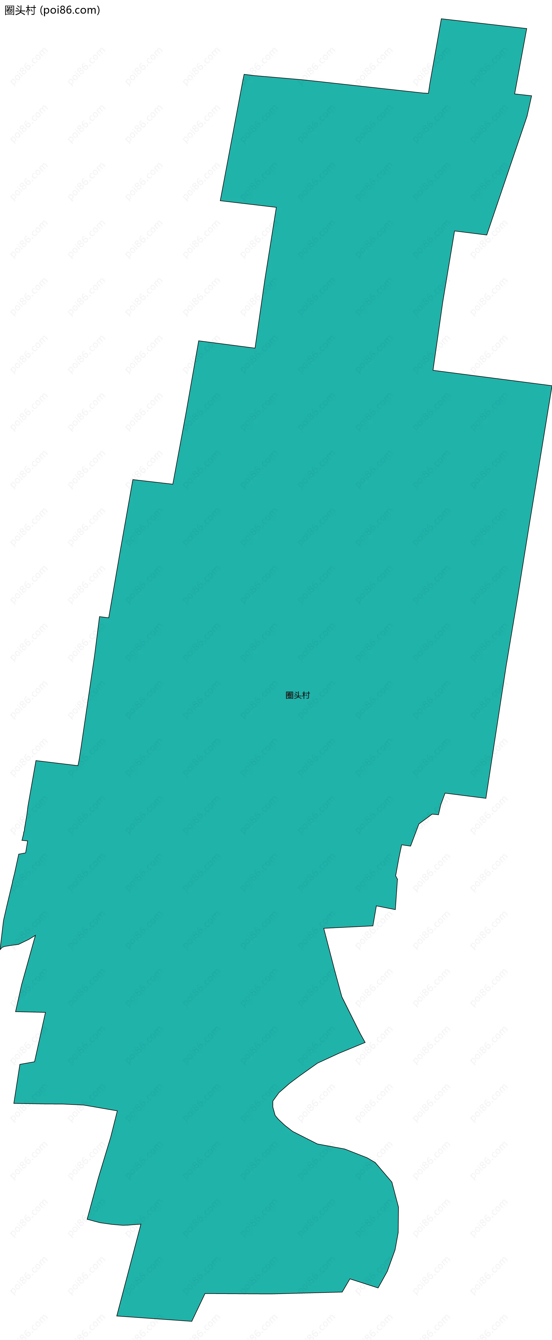 圈头村边界地图