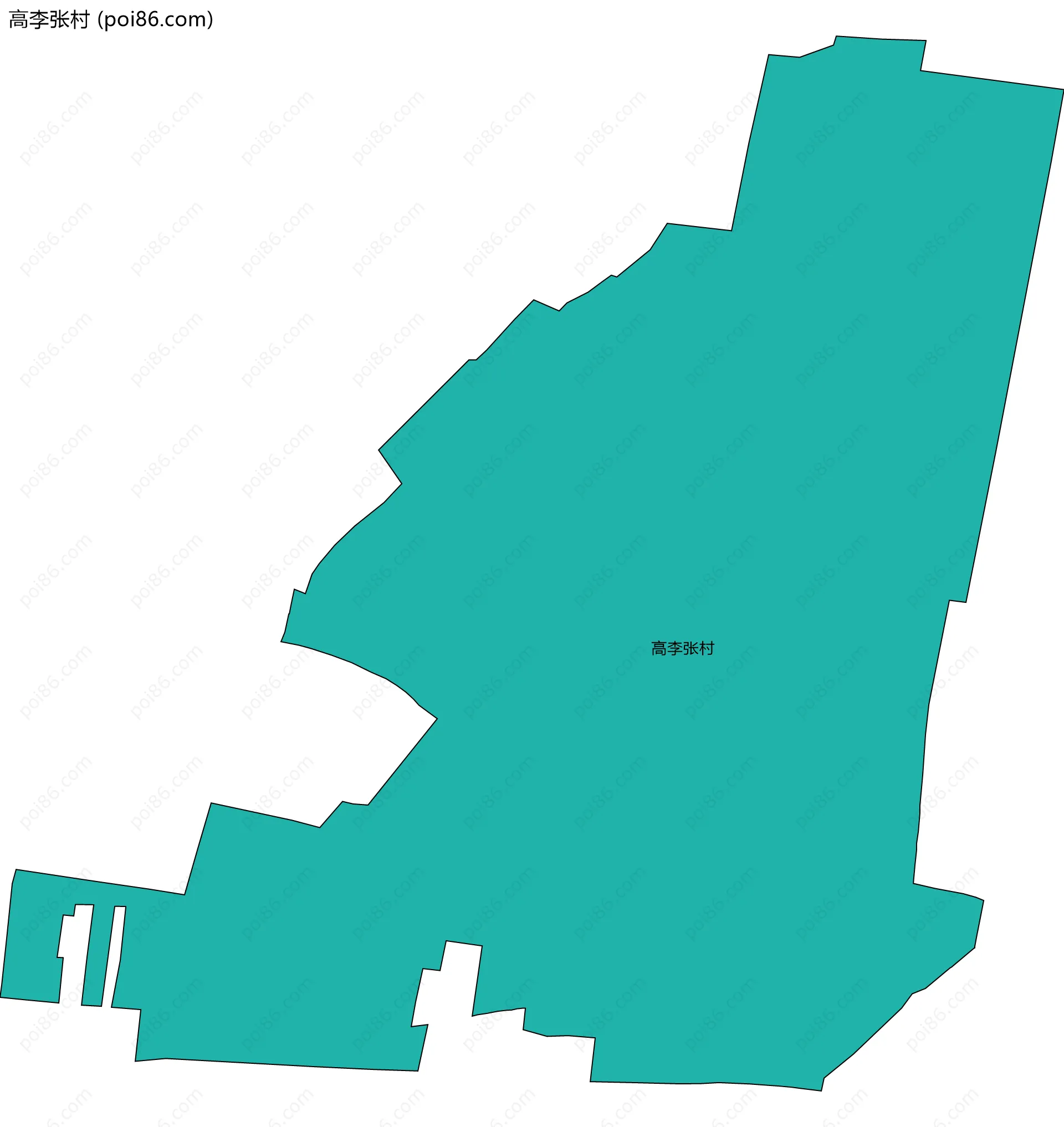 高李张村边界地图