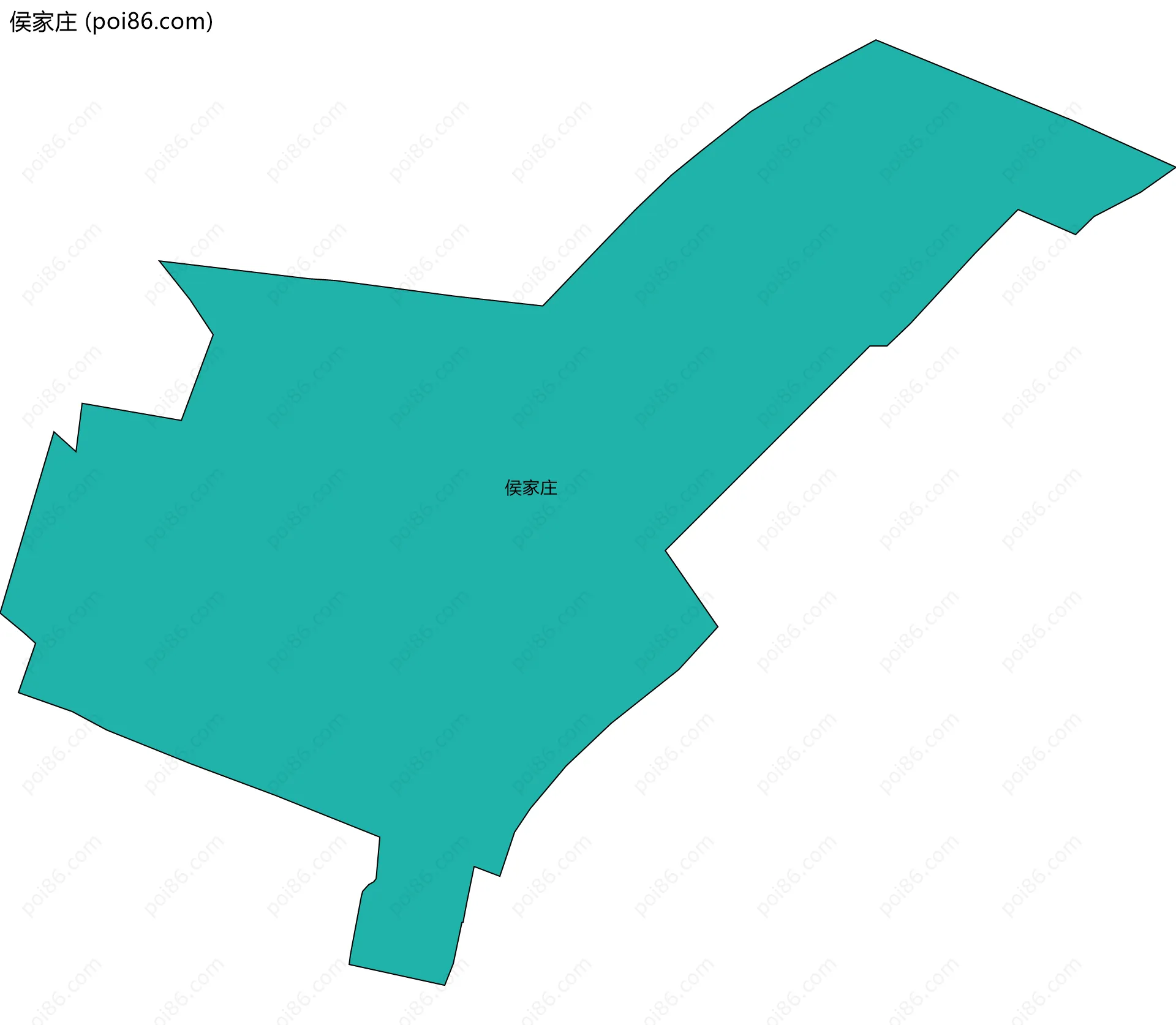 侯家庄边界地图