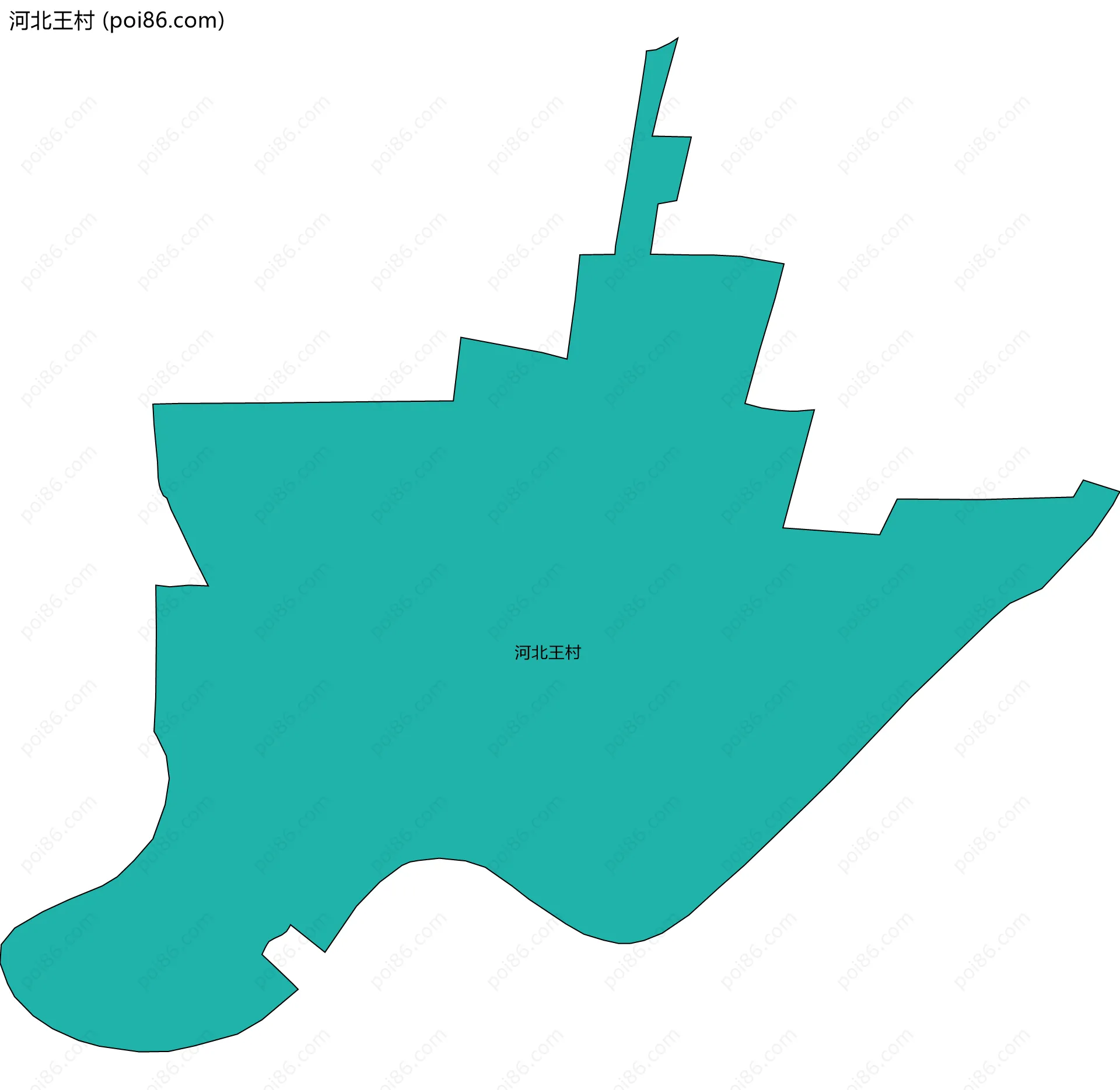 河北王村边界地图