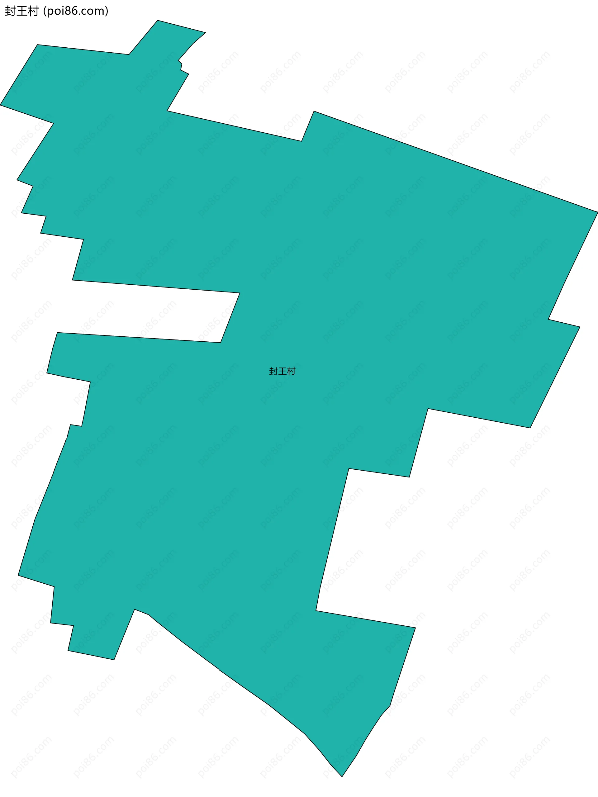封王村边界地图