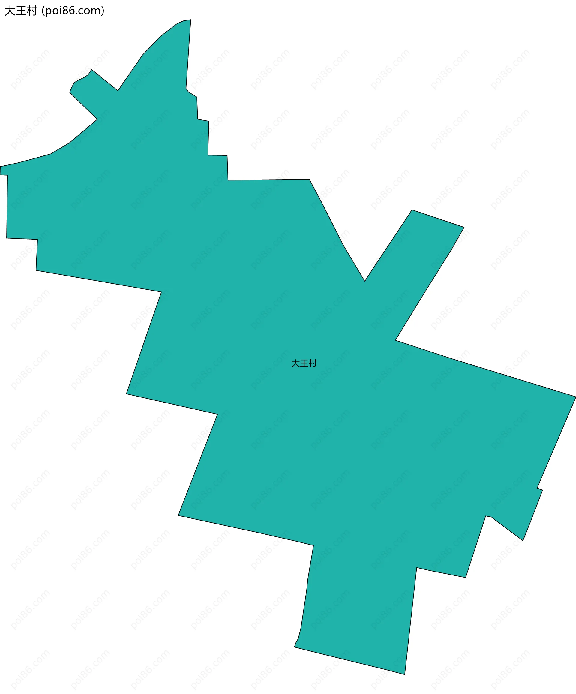 大王村边界地图