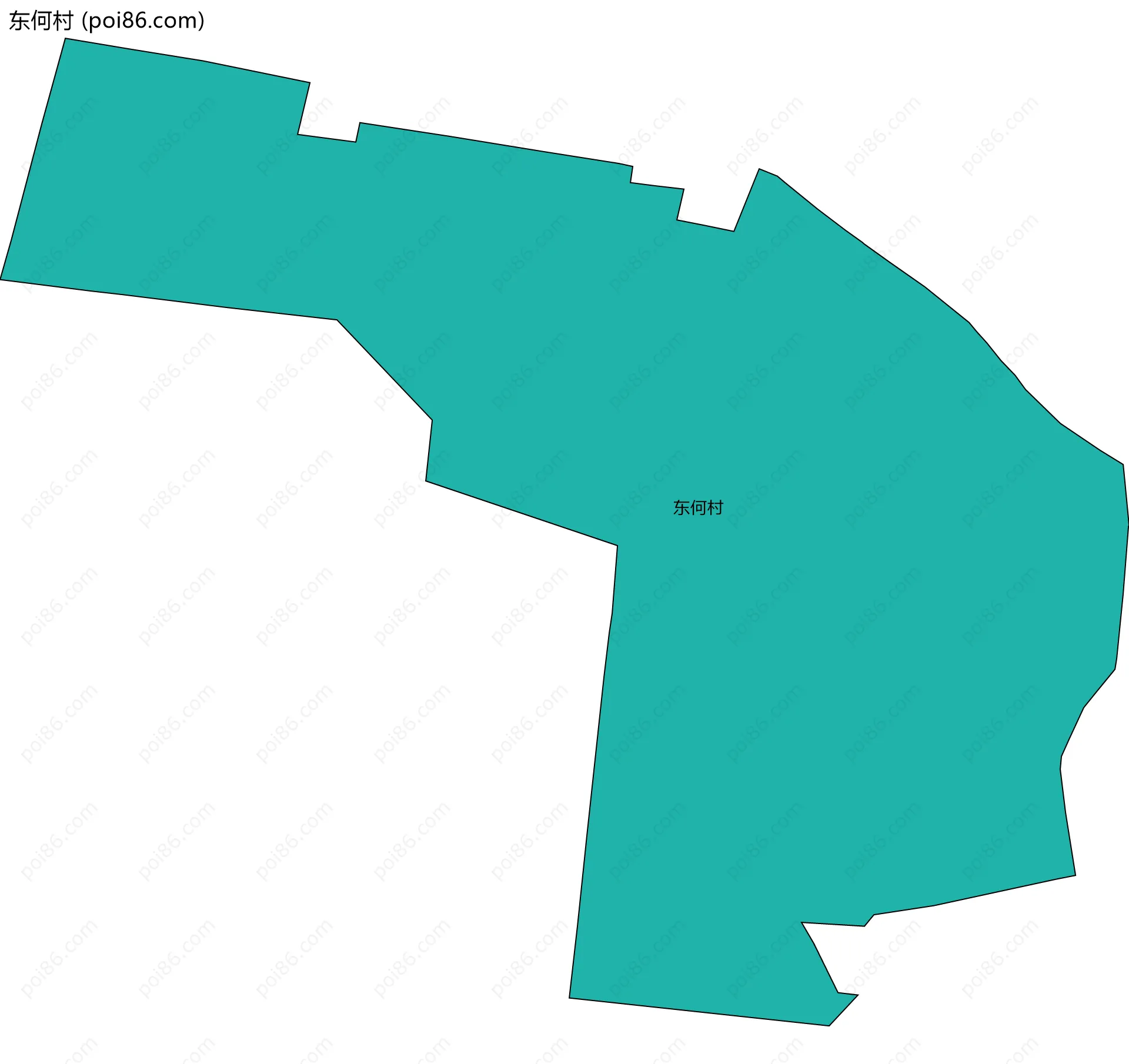 东何村边界地图